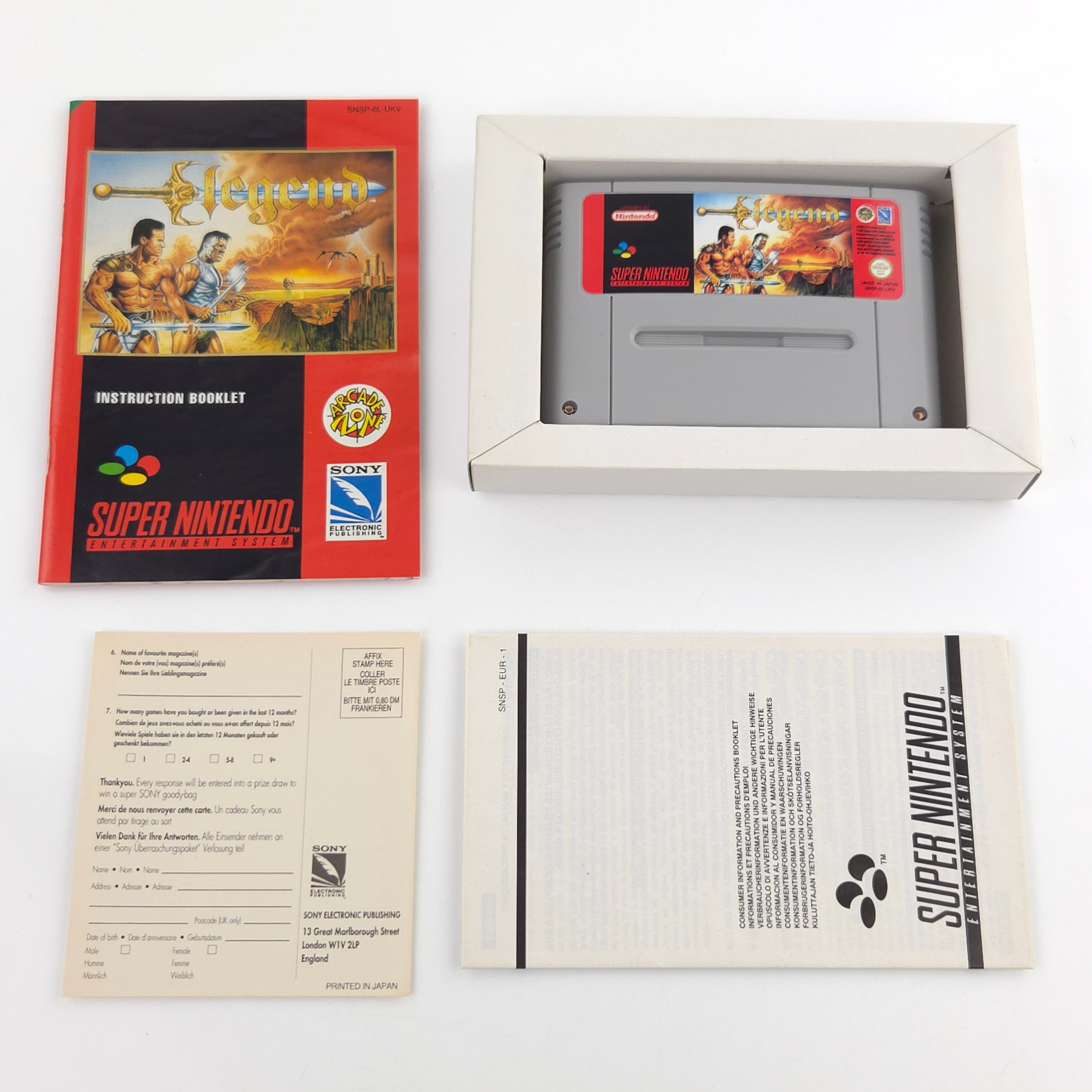 Super Nintendo Spiel – Legend (SNES OVP PAL)