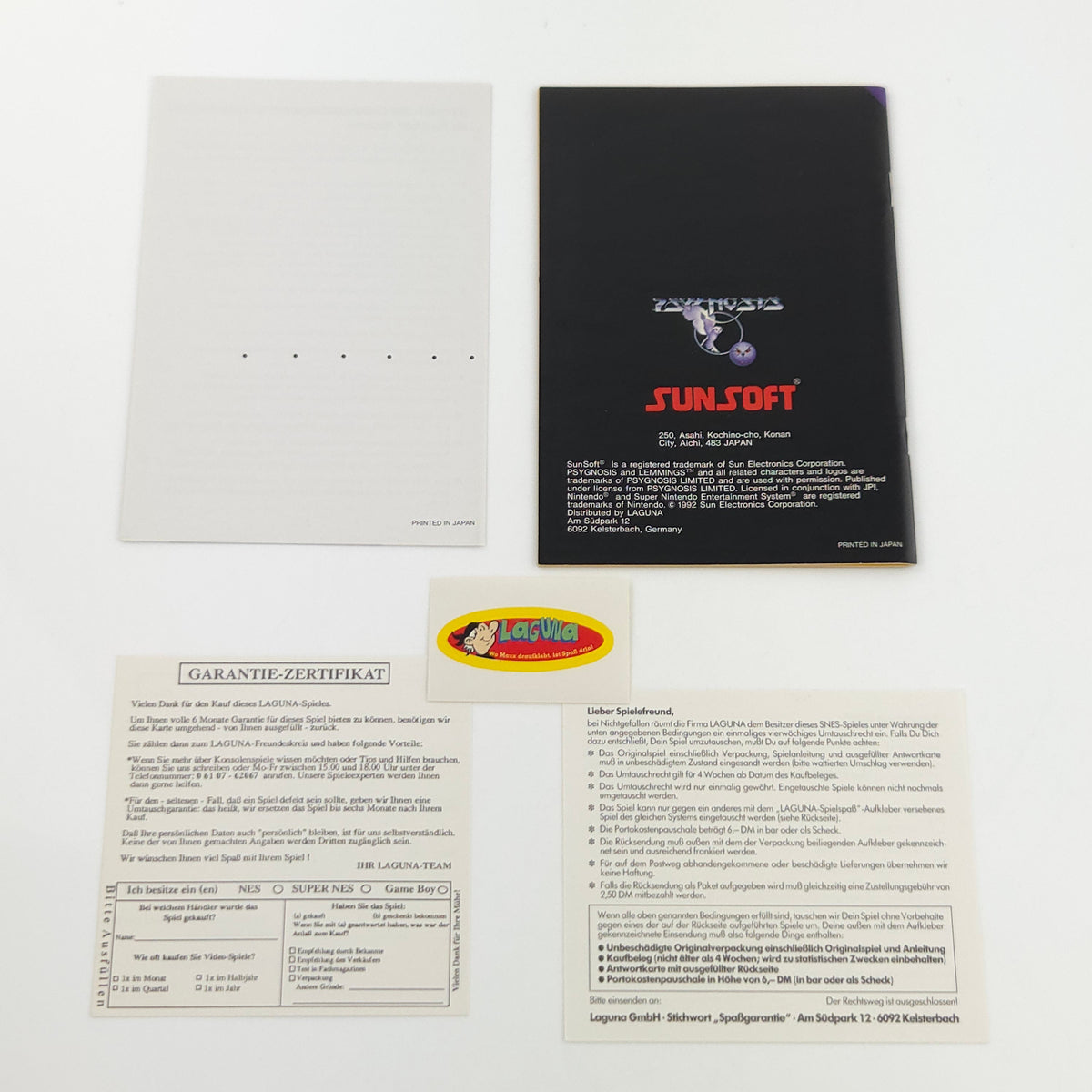 Super Nintendo Spiel Lemmings CIB nahezu neuwertig