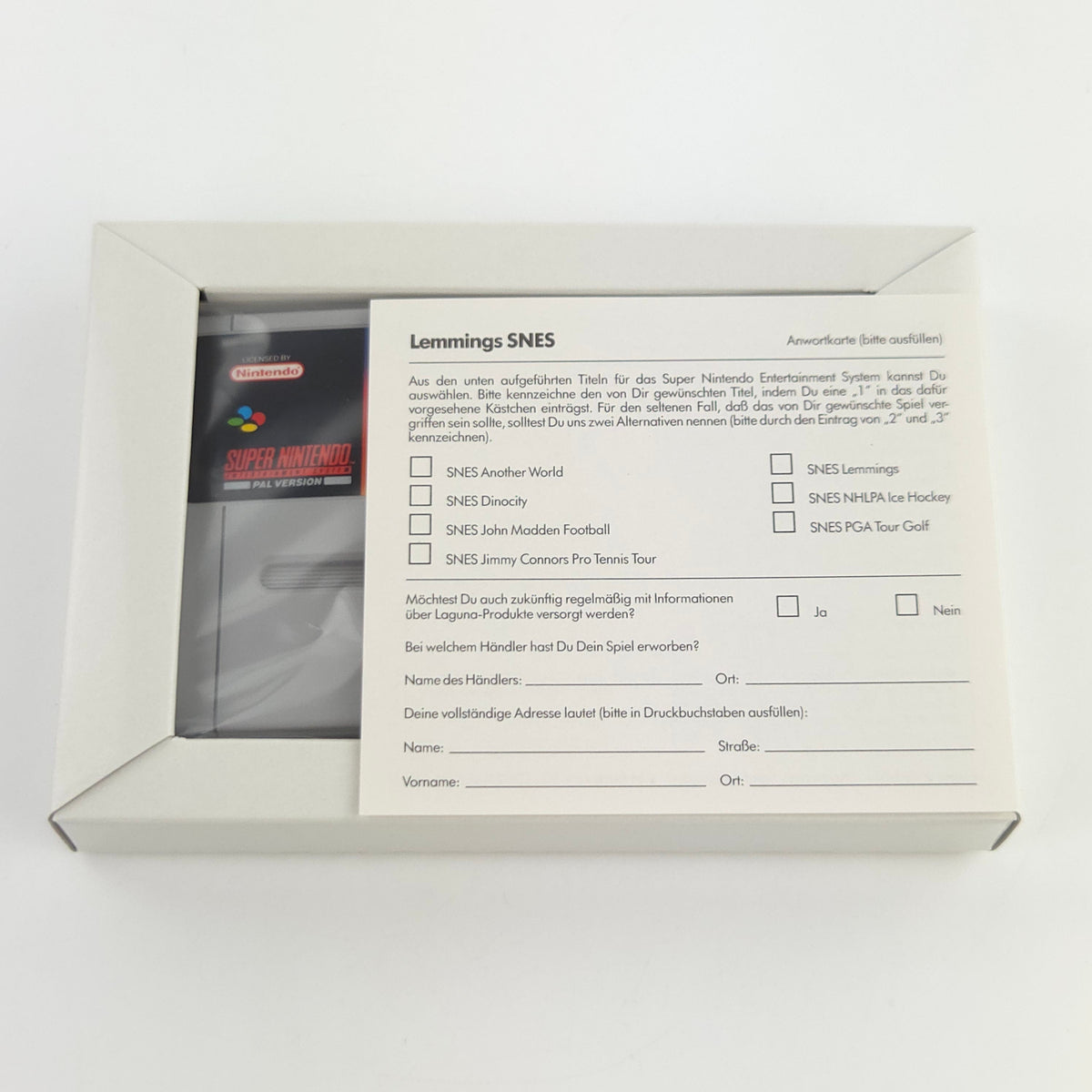 Super Nintendo Spiel Lemmings CIB nahezu neuwertig