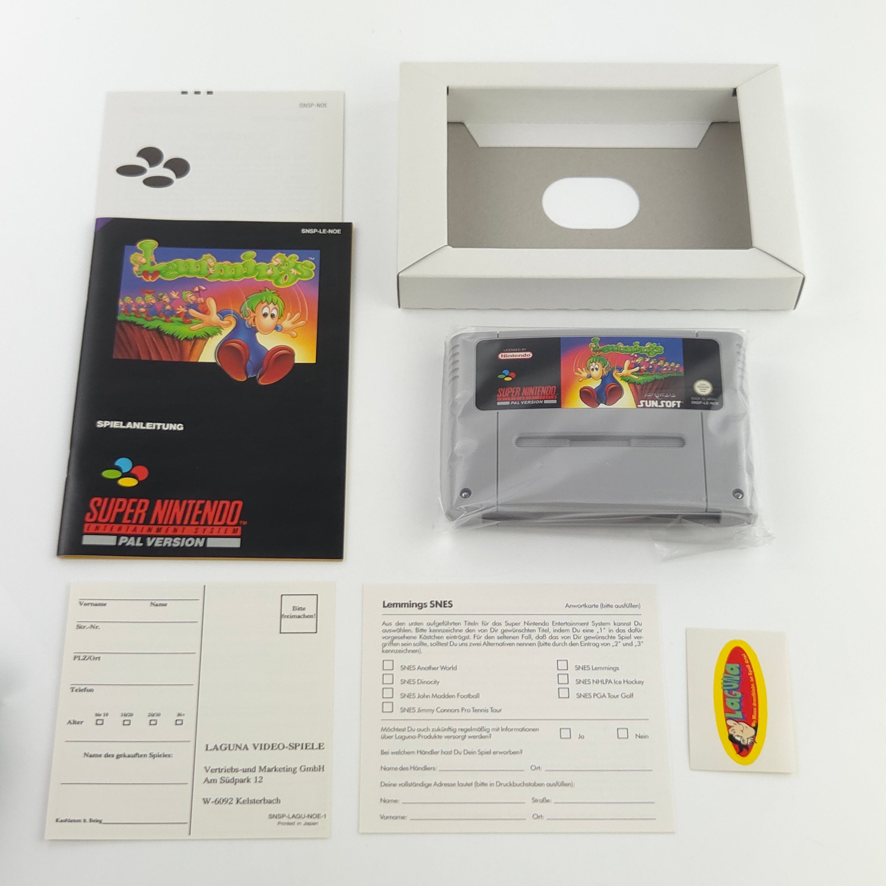 Super Nintendo Spiel Lemmings CIB nahezu neuwertig