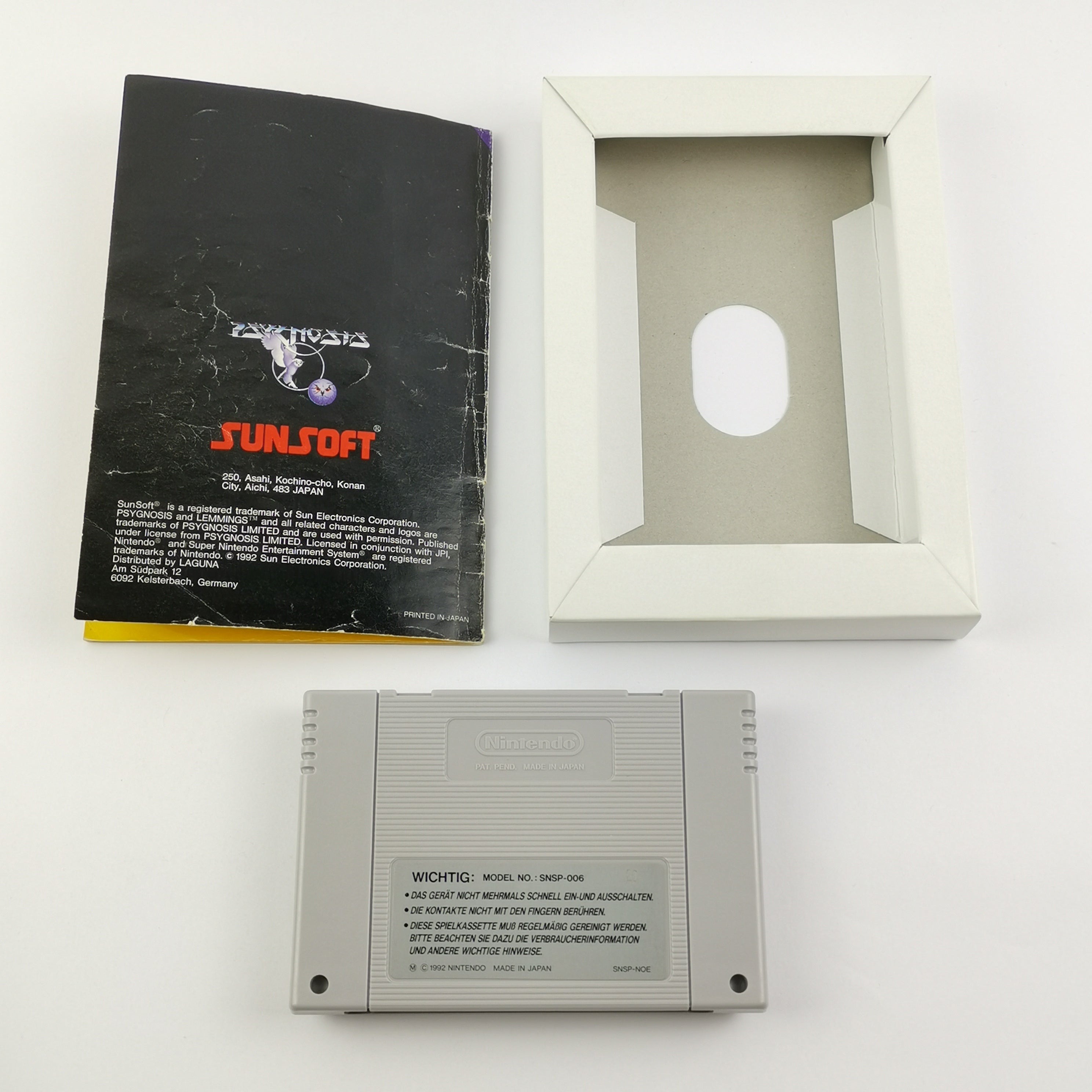 Super Nintendo Spiel – Lemmings OVP Anleitung PAL NOE