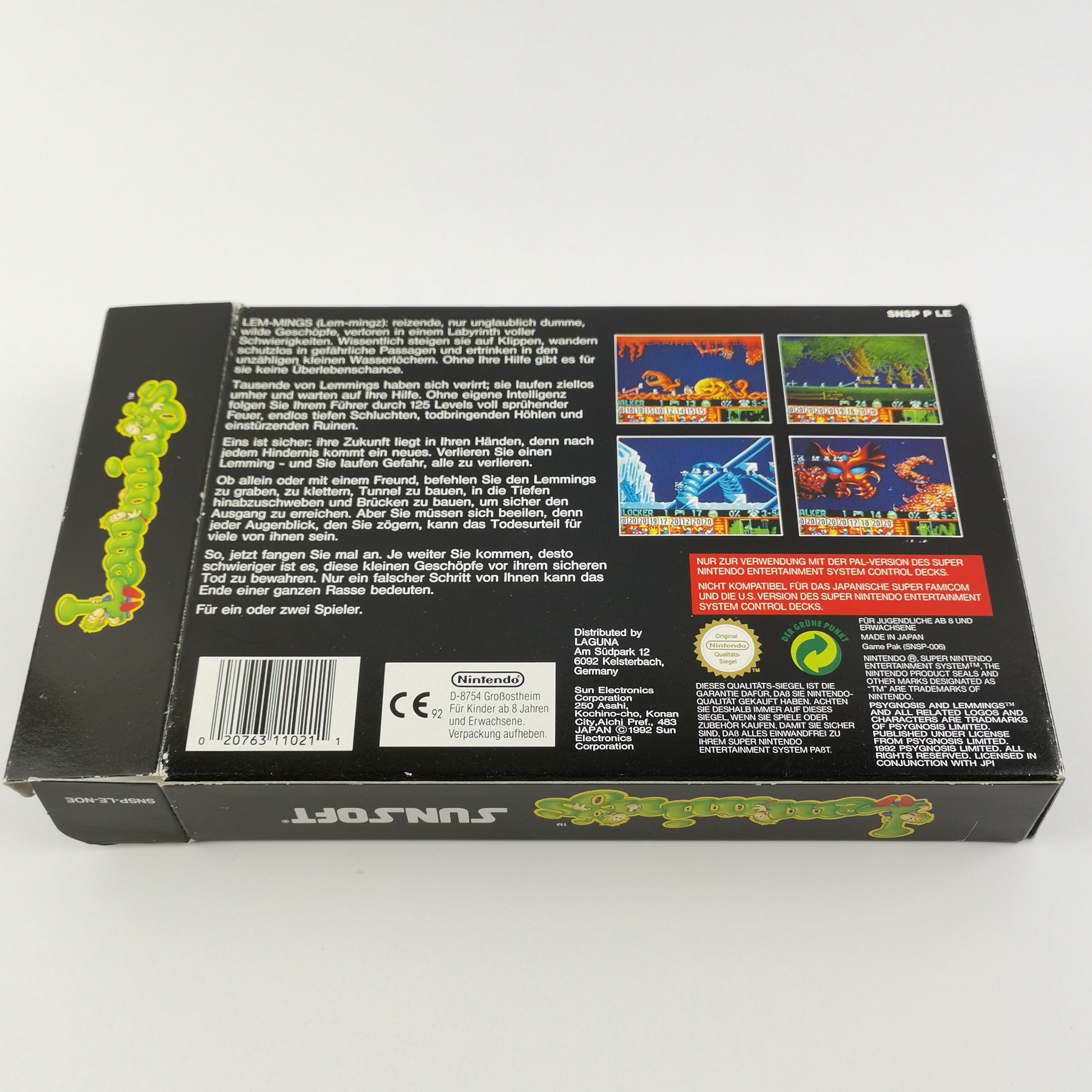 Super Nintendo Spiel – Lemmings OVP Anleitung PAL NOE