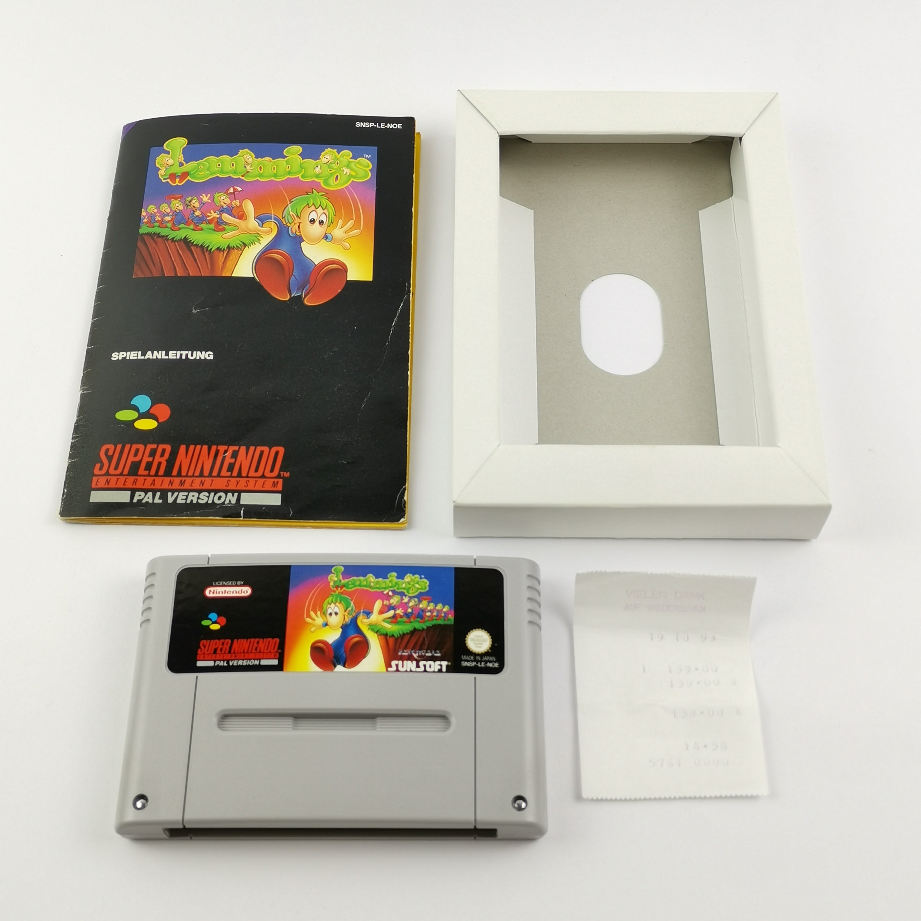 Super Nintendo Spiel – Lemmings OVP Anleitung PAL NOE