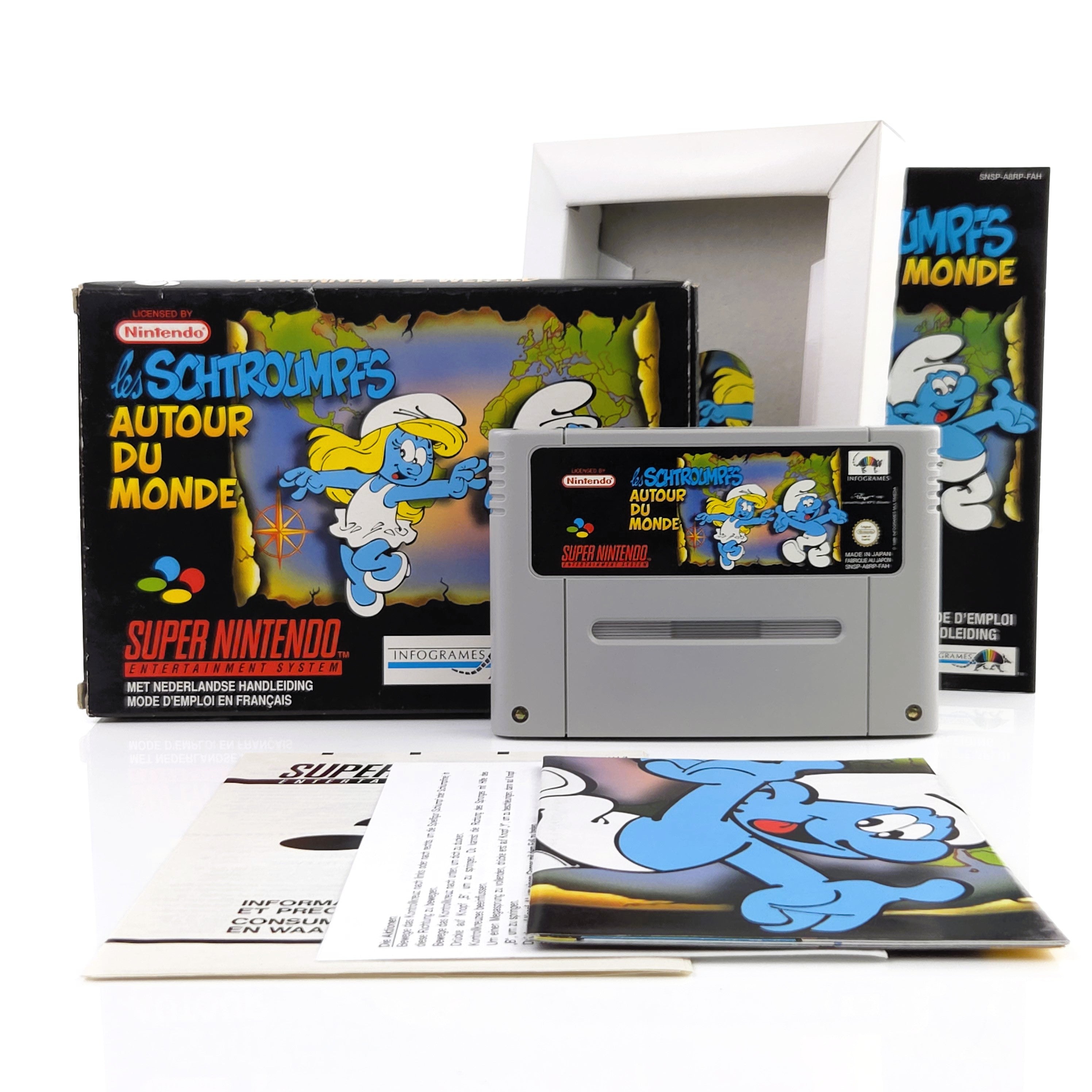 Super Nintendo Spiel – Les Schtroumpfs (SNES OVP)