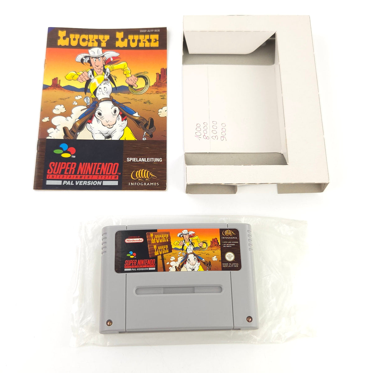 Super Nintendo Spiel Lucky Luke Modul Anleitung OVP