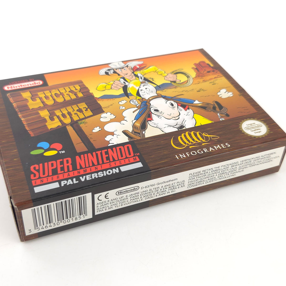 Super Nintendo Spiel Lucky Luke Modul Anleitung OVP