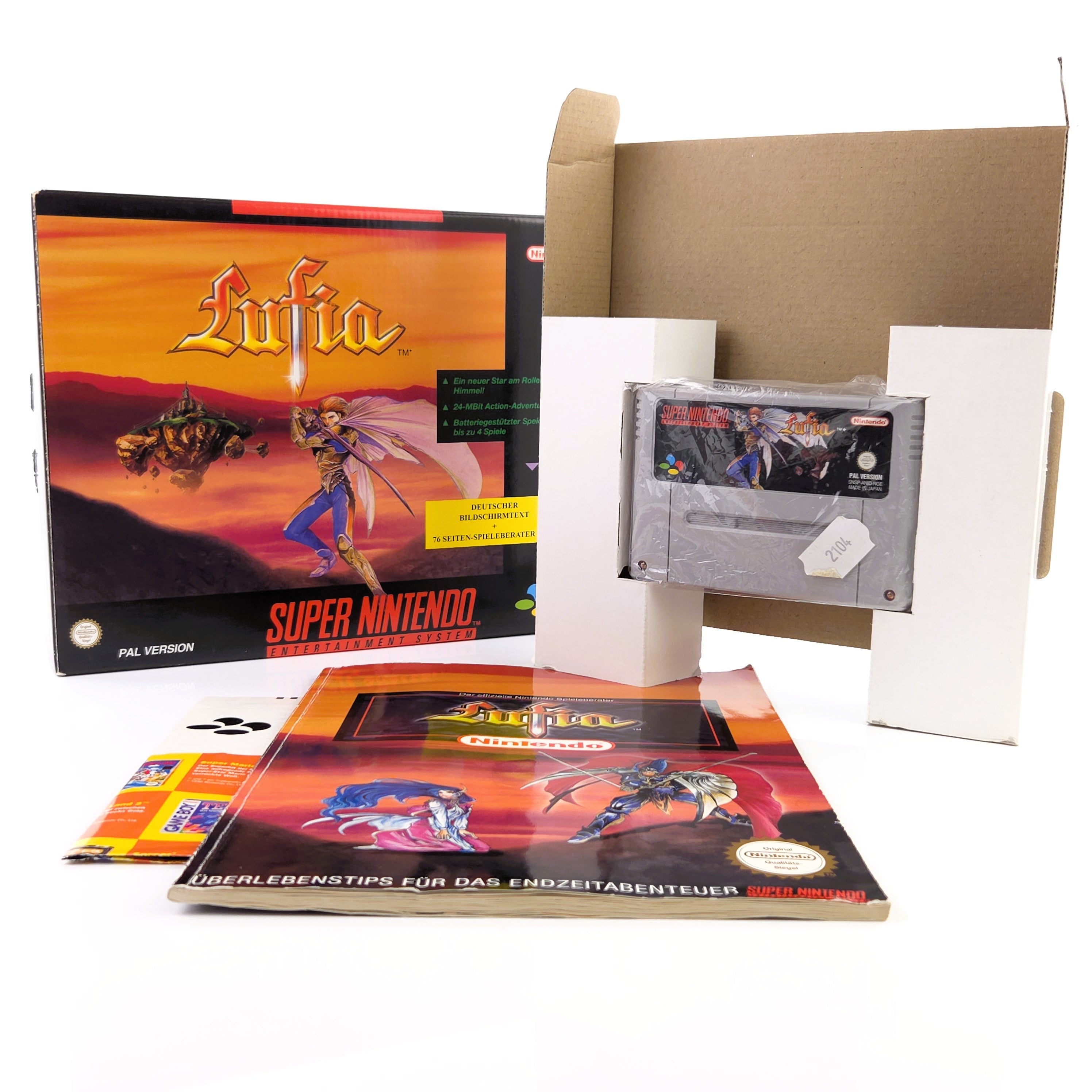 Super Nintendo Spiel – Lufia Big Box mit Berater OVP PAL