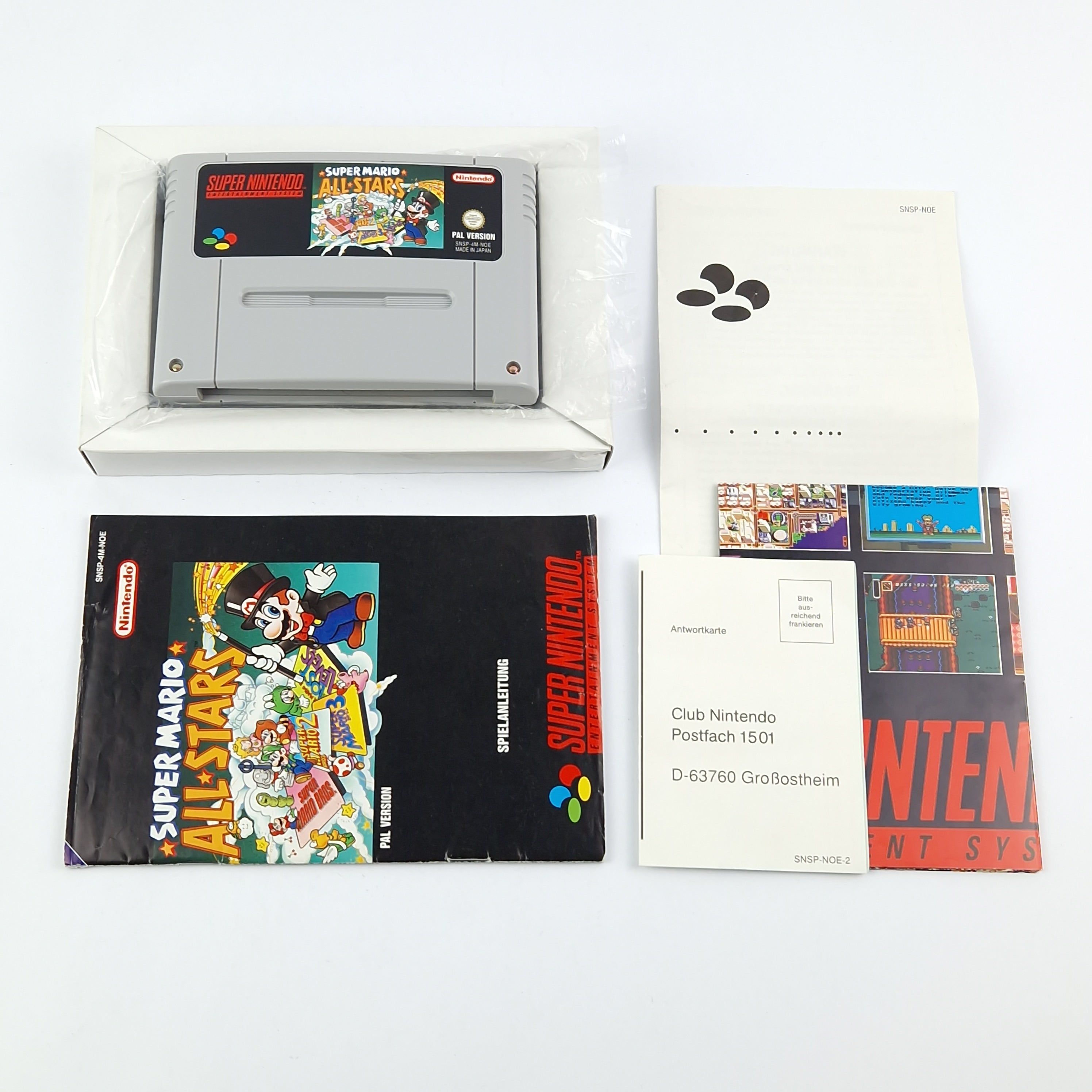 Super Nintendo Spiel: Super Mario All Stars - Modul Anleitung OVP / SNES PAL