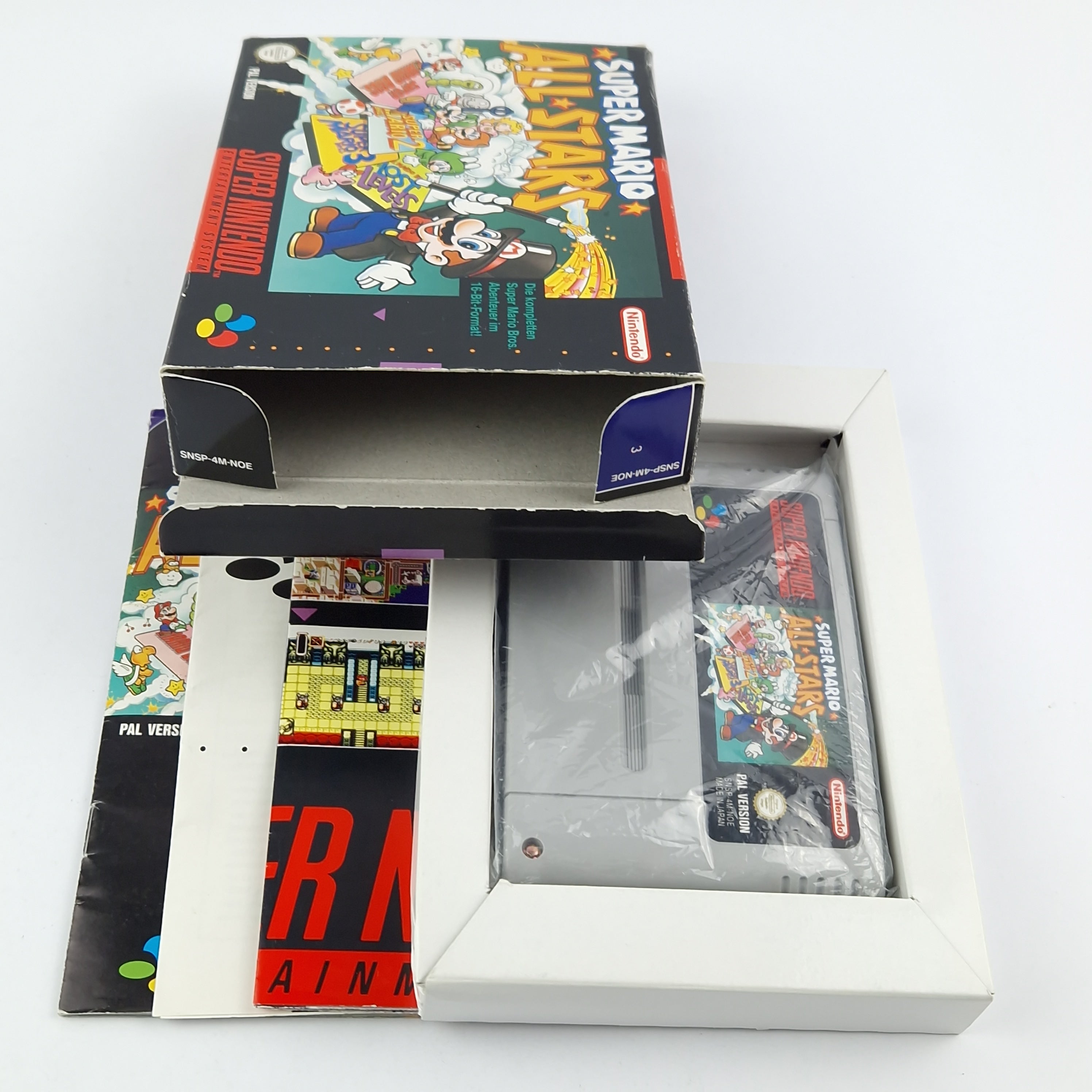 Super Nintendo Spiel: Super Mario All Stars - Modul Anleitung OVP / SNES PAL