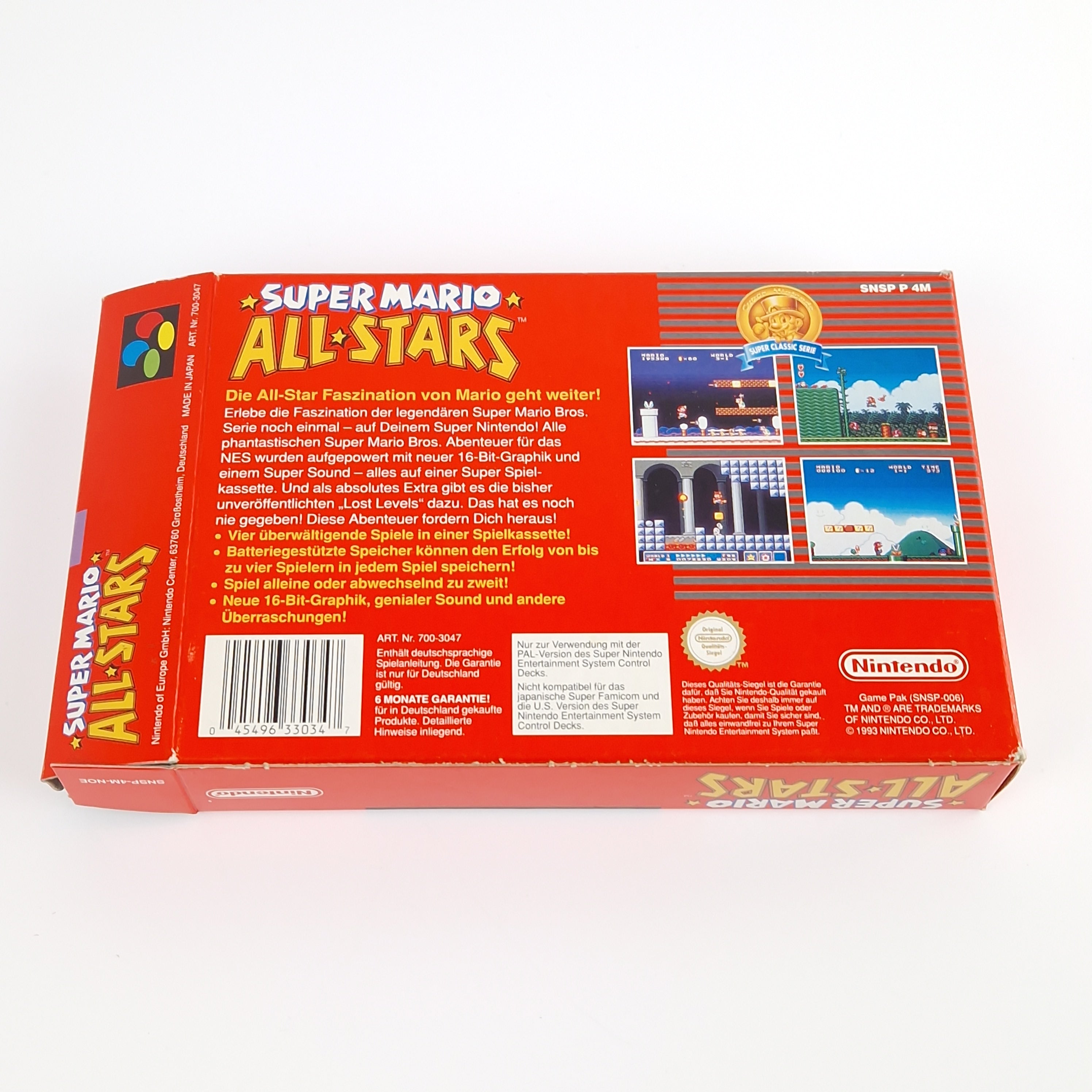 Super Nintendo Spiel – Super Mario Allstars OVP SNES