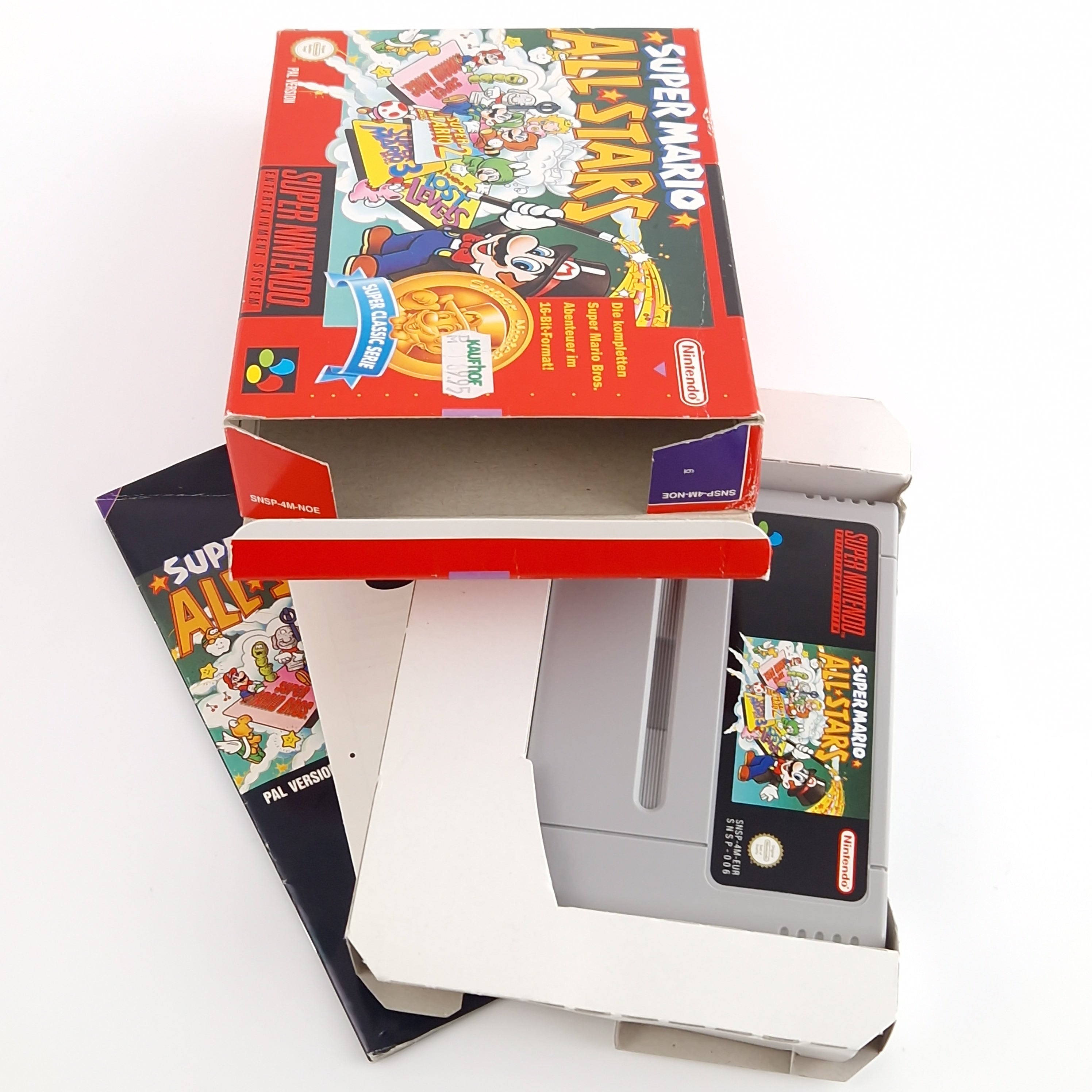 Super Nintendo Spiel – Super Mario Allstars Modul OVP PAL