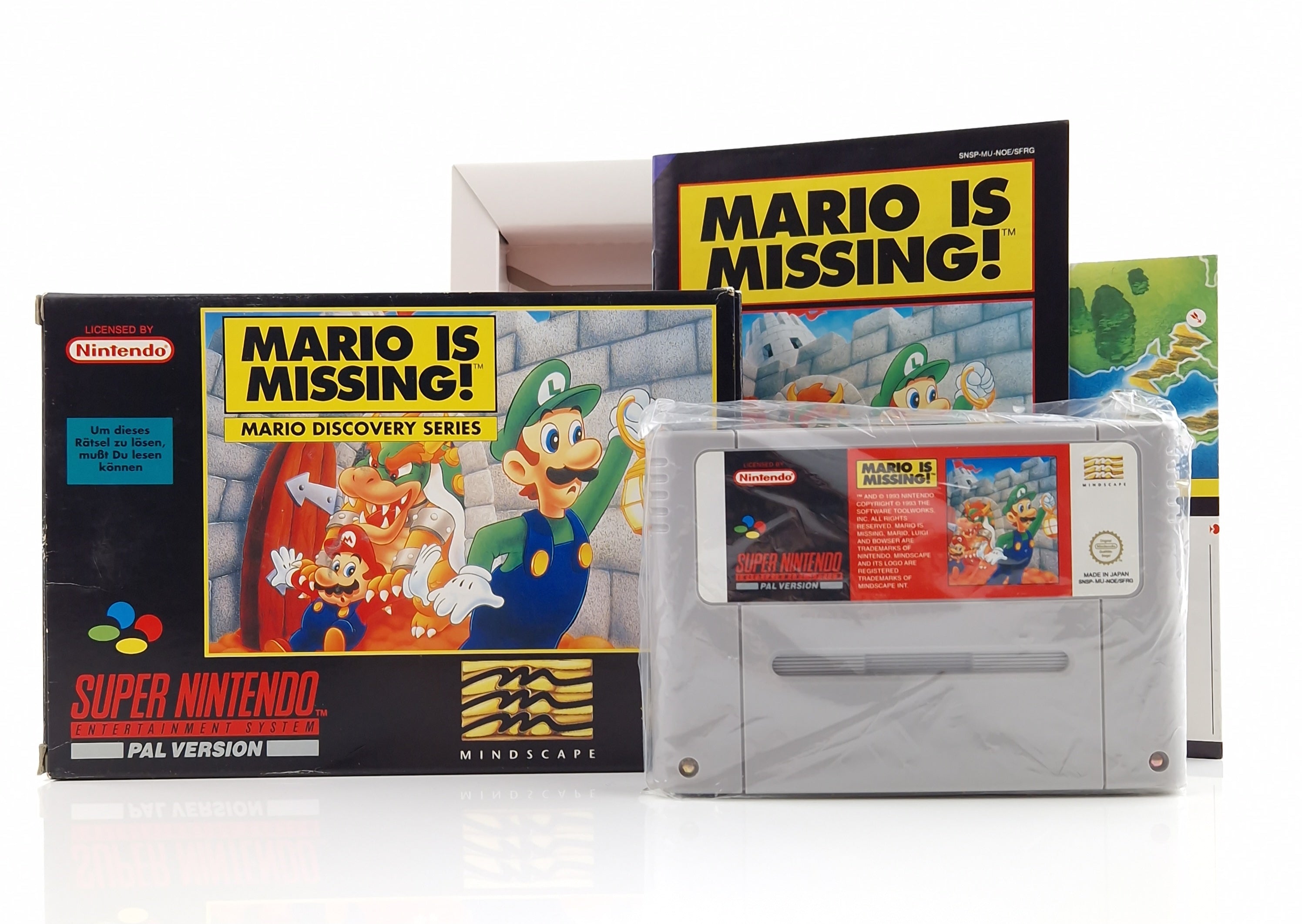 Super Nintendo Spiel – Mario is Missing SNES Modul OVP PAL