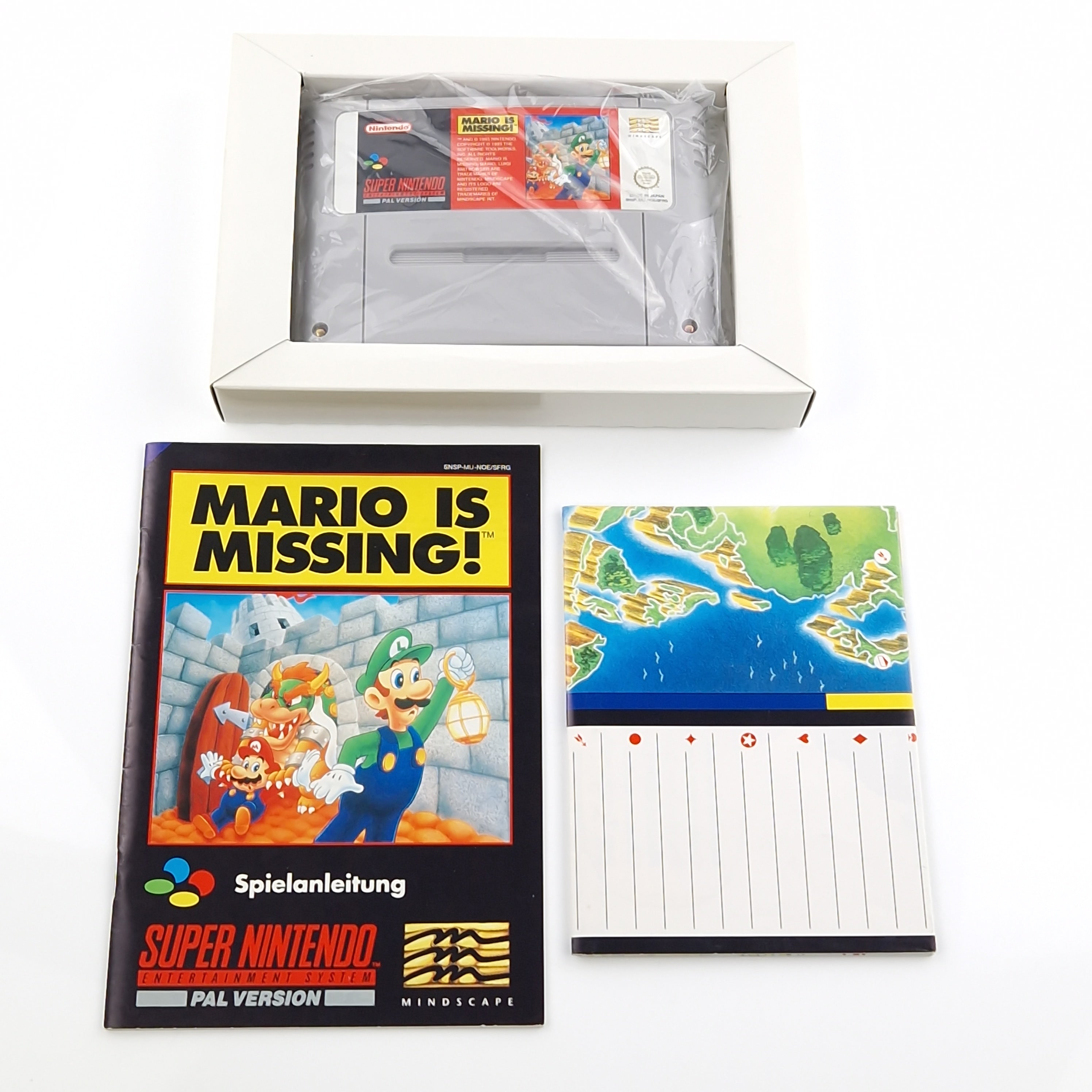 Super Nintendo Spiel – Mario is Missing SNES Modul OVP PAL