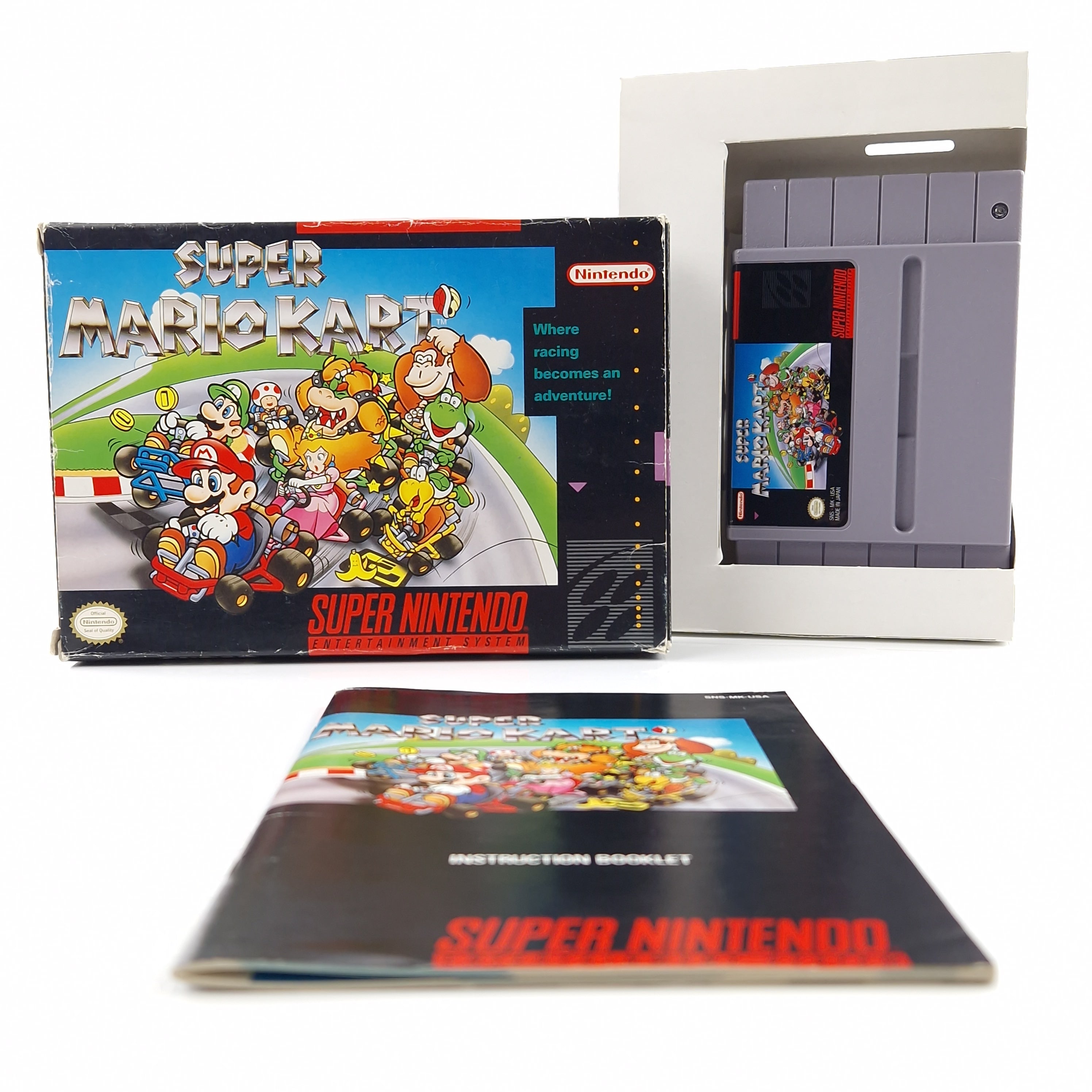 Super Nintendo Spiel – Super Mario Kart OVP NTSC USA