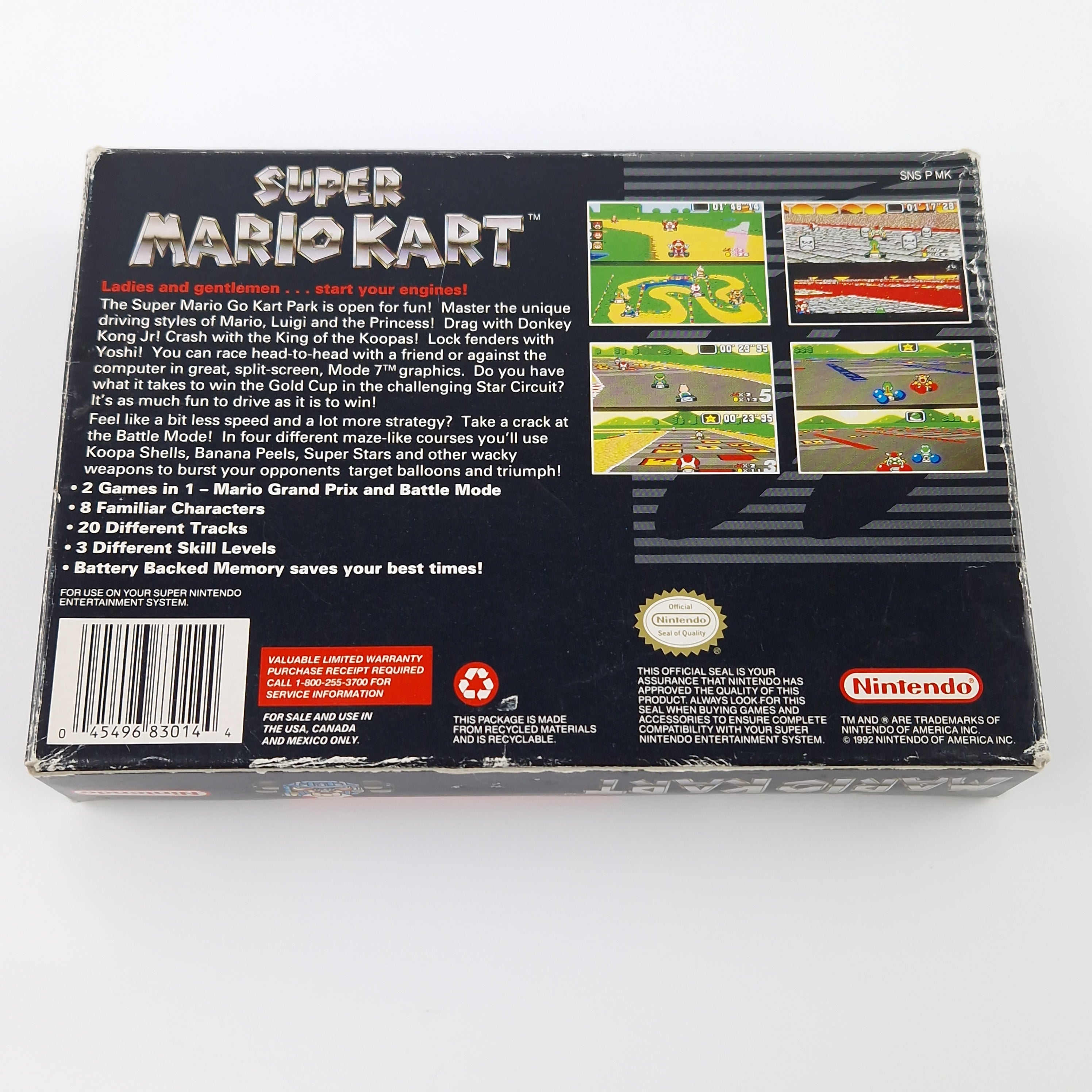 Super Nintendo Spiel – Super Mario Kart OVP NTSC USA