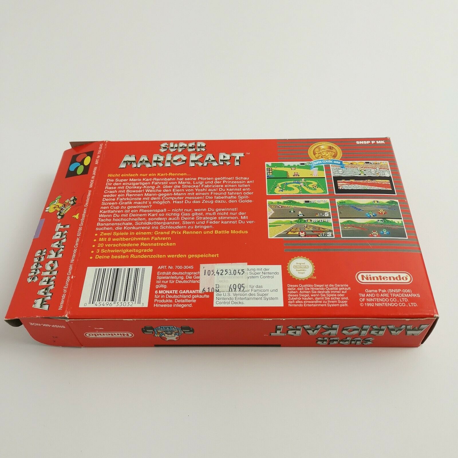 Super Nintendo Spiel – Super Mario Kart (SNES OVP PAL)