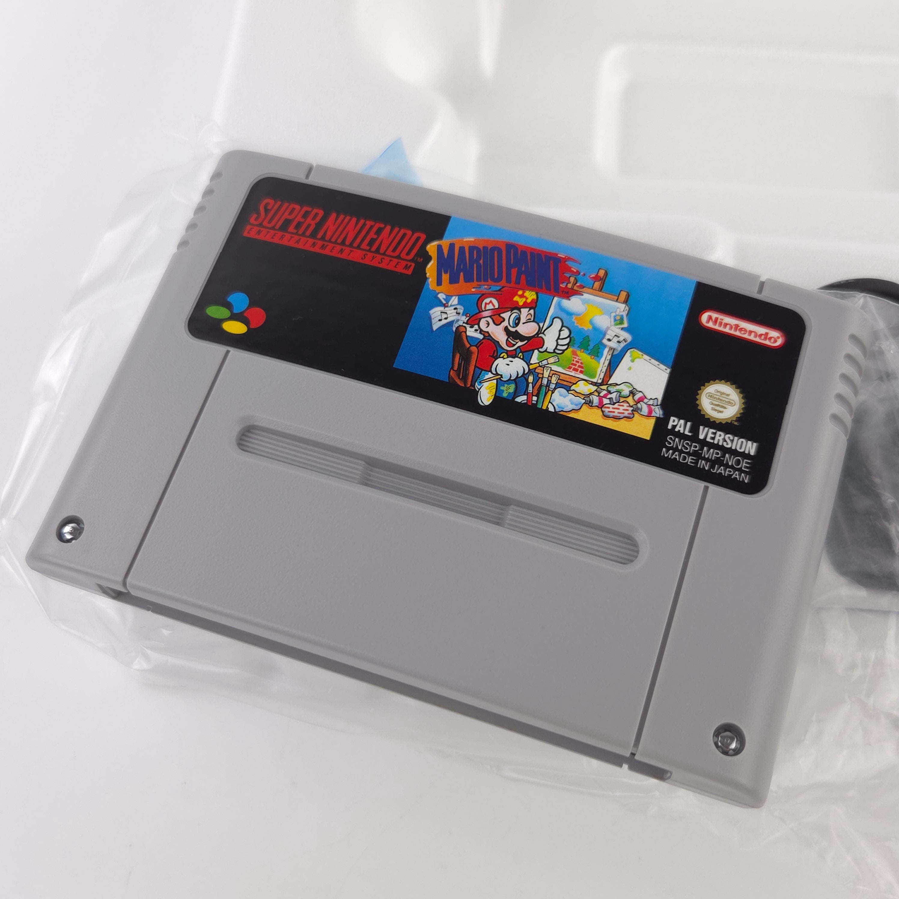 Super Nintendo Spiel – Mario Paint Big Box OVP PAL NOE