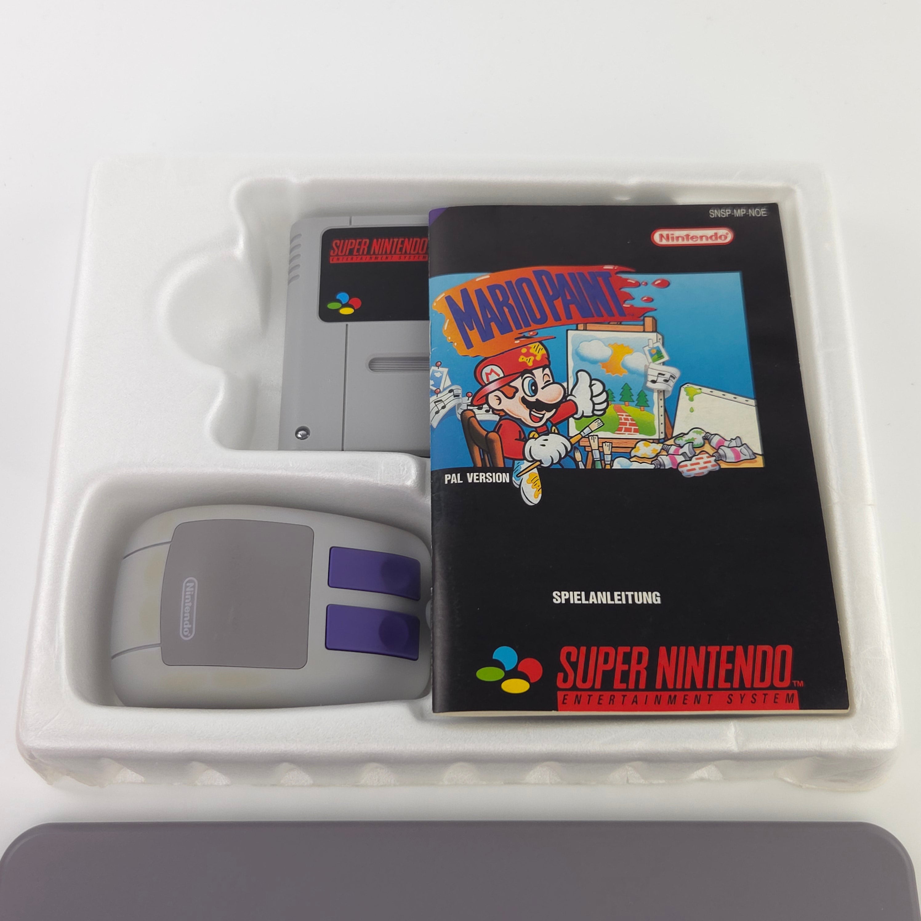 Super Nintendo Spiel Mario Paint SNES Maus OVP PAL NOE