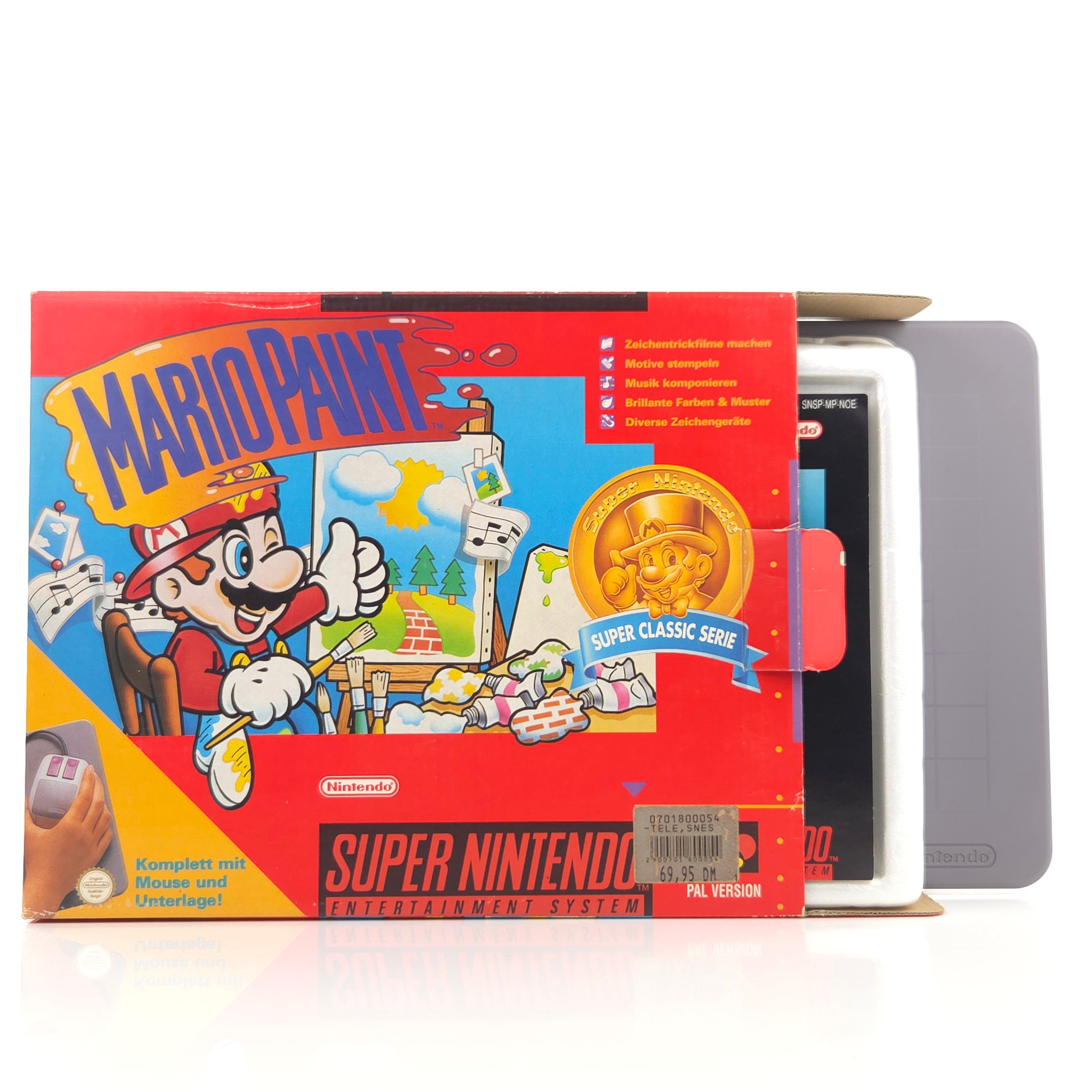 Super Nintendo Spiel Mario Paint SNES Maus OVP PAL NOE