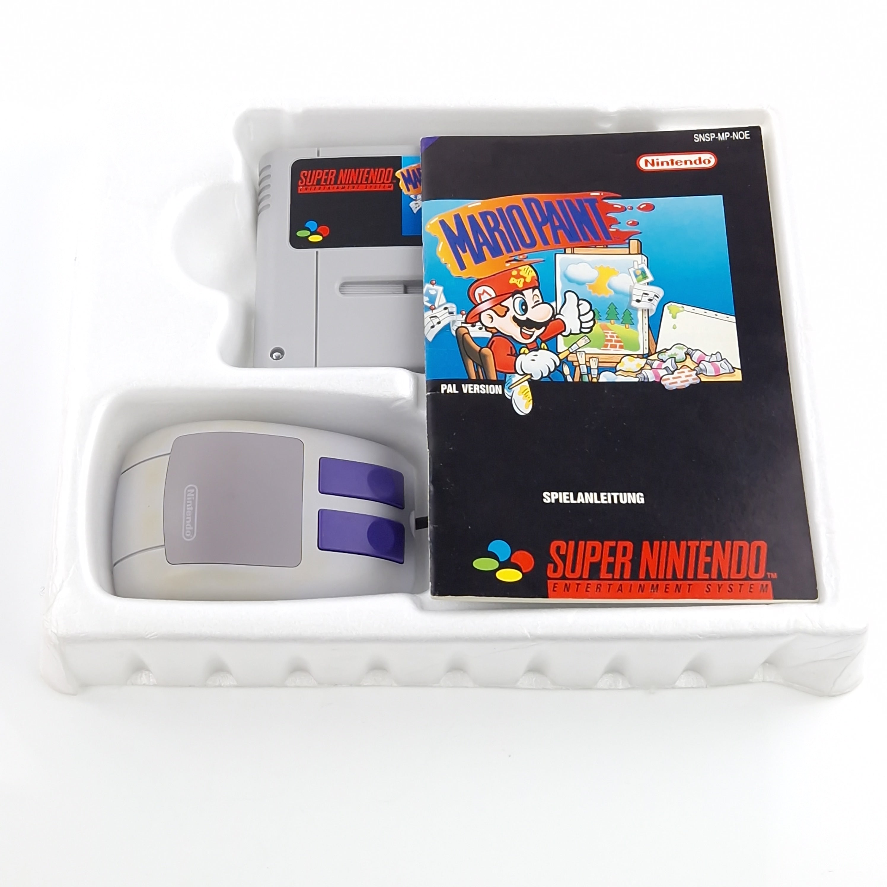 Super Nintendo Spiel – Mario Paint SNES OVP PAL Big Box