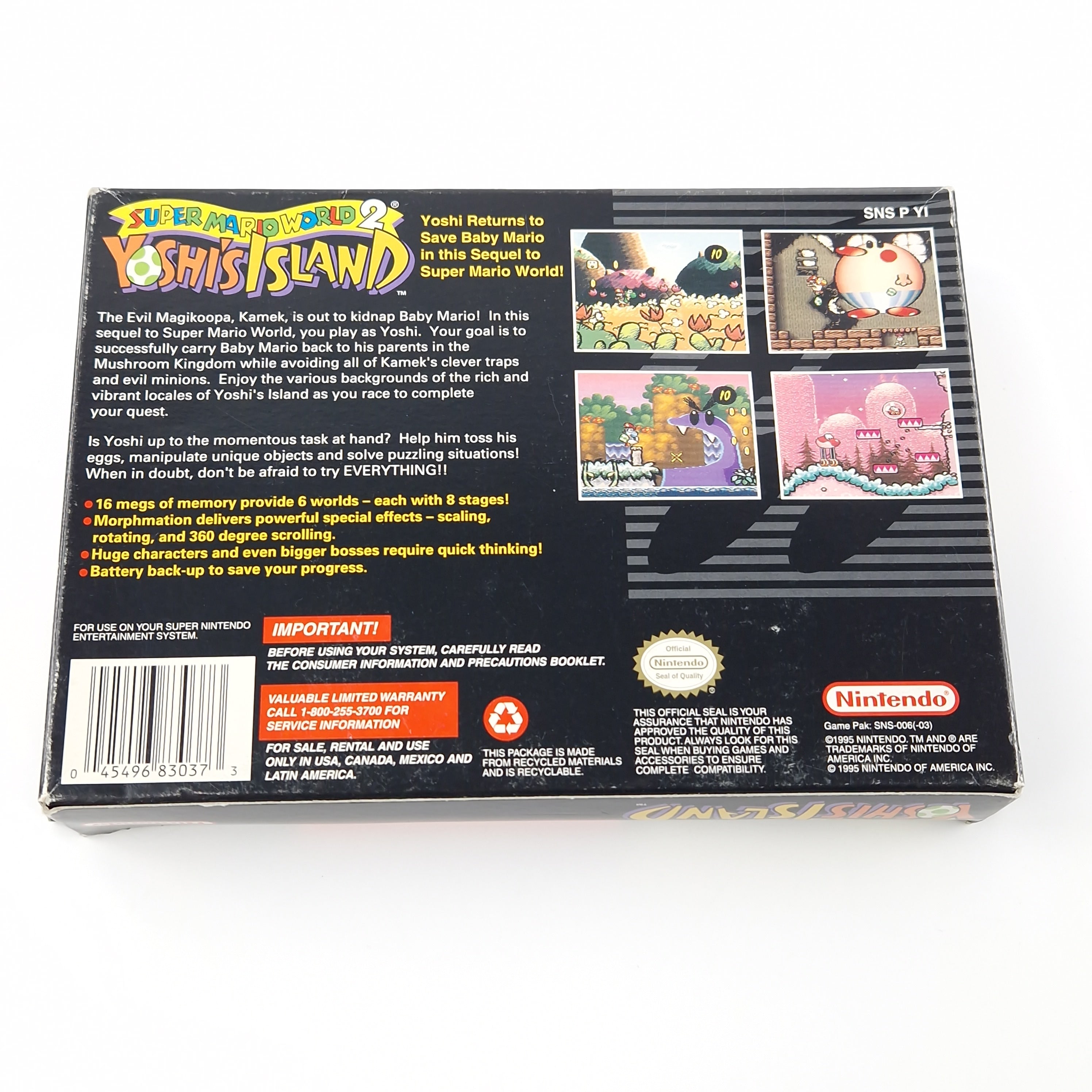 Super Nintendo Spiel – Super Mario World 2 Yoshis Island OVP