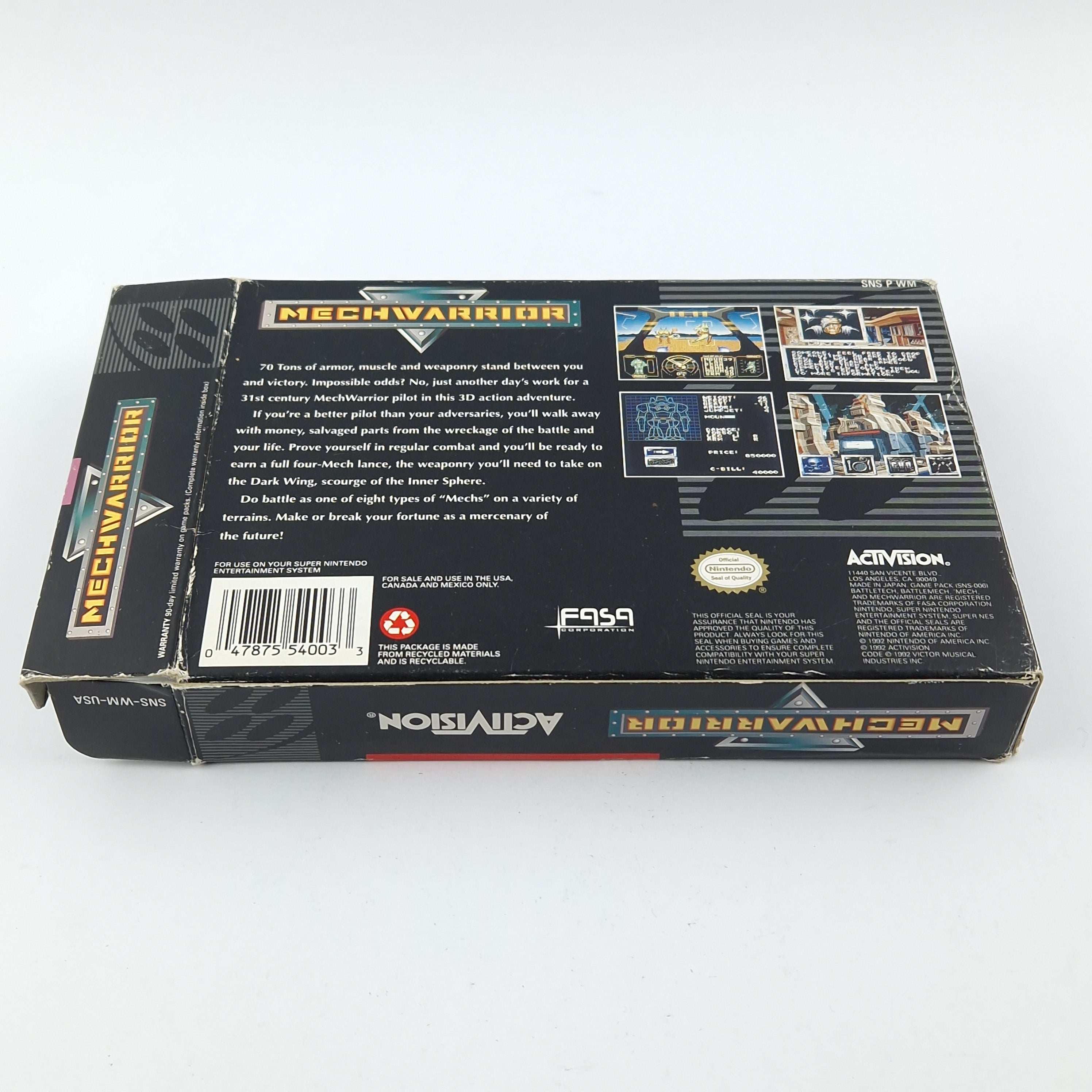 Super Nintendo Spiel: Mechwarrior - OVP Anleitung Modul / SNES Game CIB USA