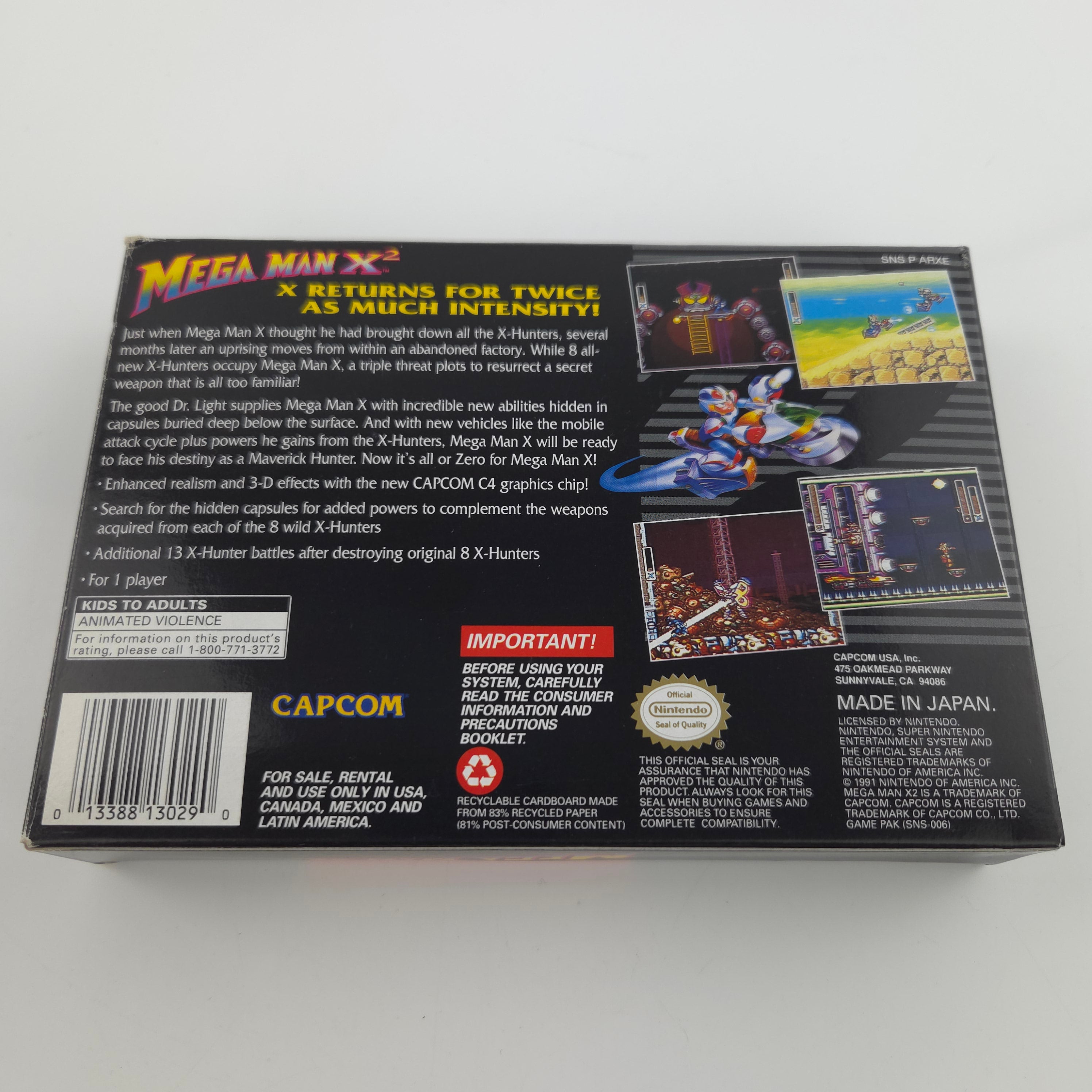 Super Nintendo Spiel – Mega Man X2 USA Version OVP