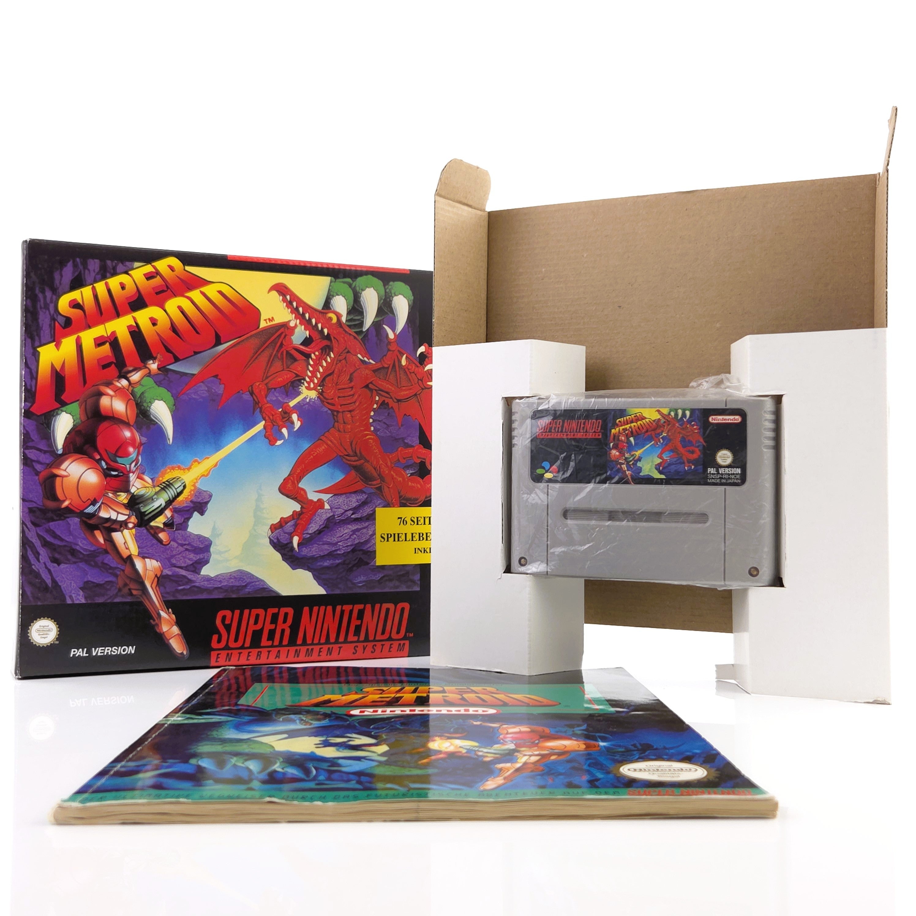Super Nintendo Spiel – Super Metroid Big Box OVP PAL
