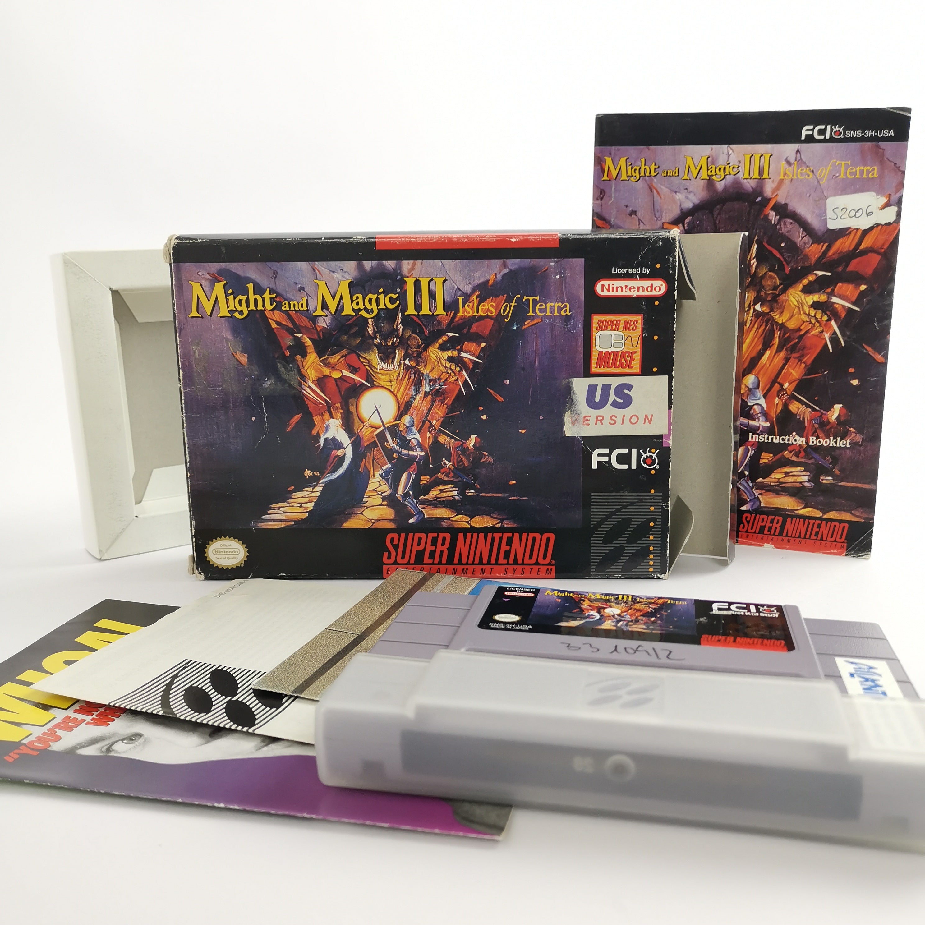 Super Nintendo Spiel – Might and Magic III 3 (OVP USA)