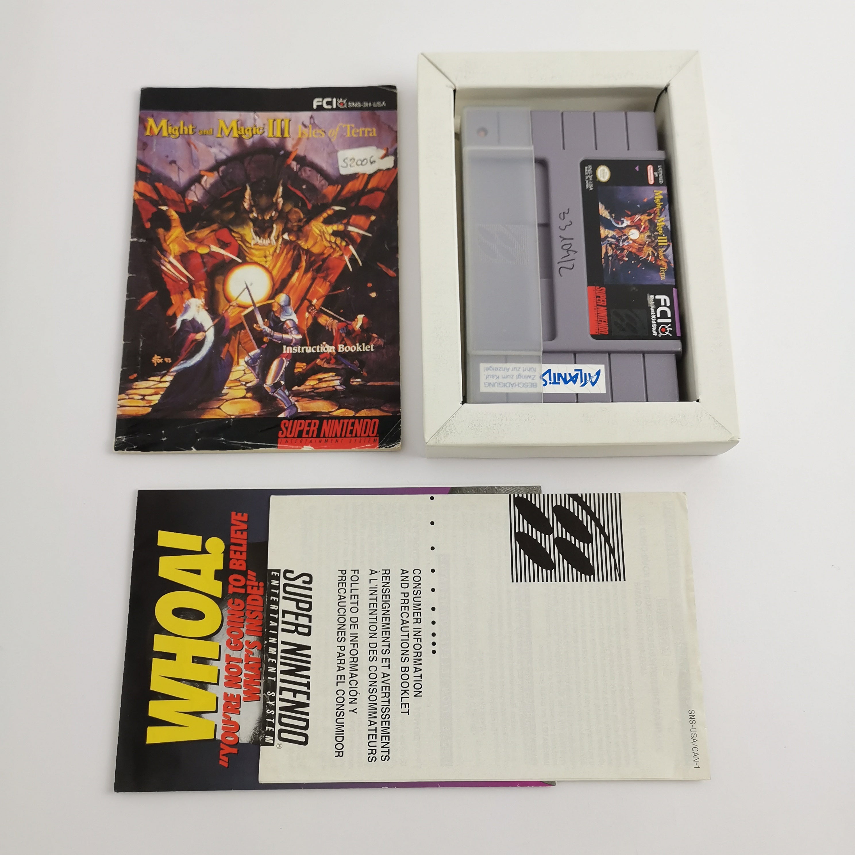 Super Nintendo Spiel – Might and Magic III 3 (OVP USA)