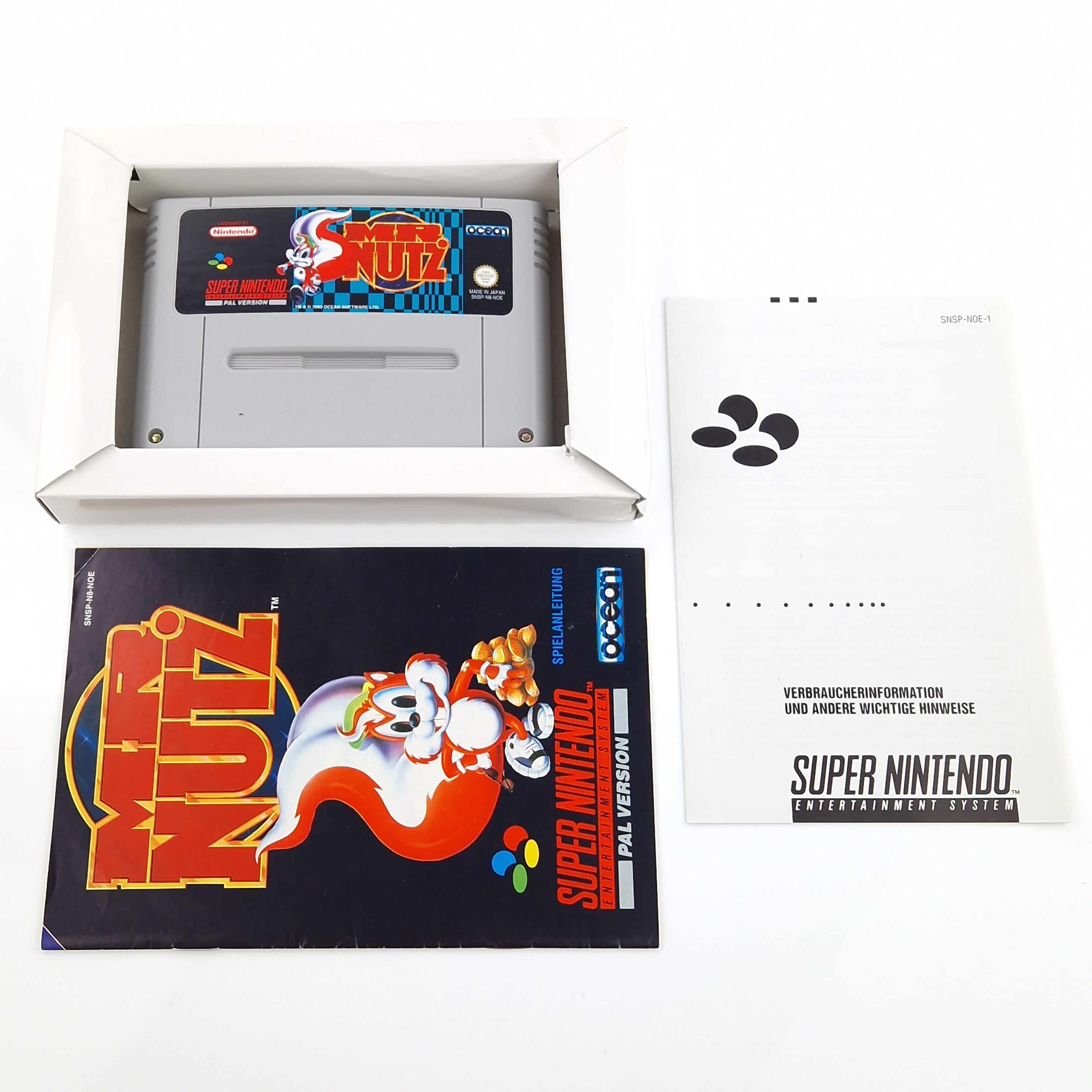 Super Nintendo Spiel – MR. Nutz SNES Modul OVP PAL