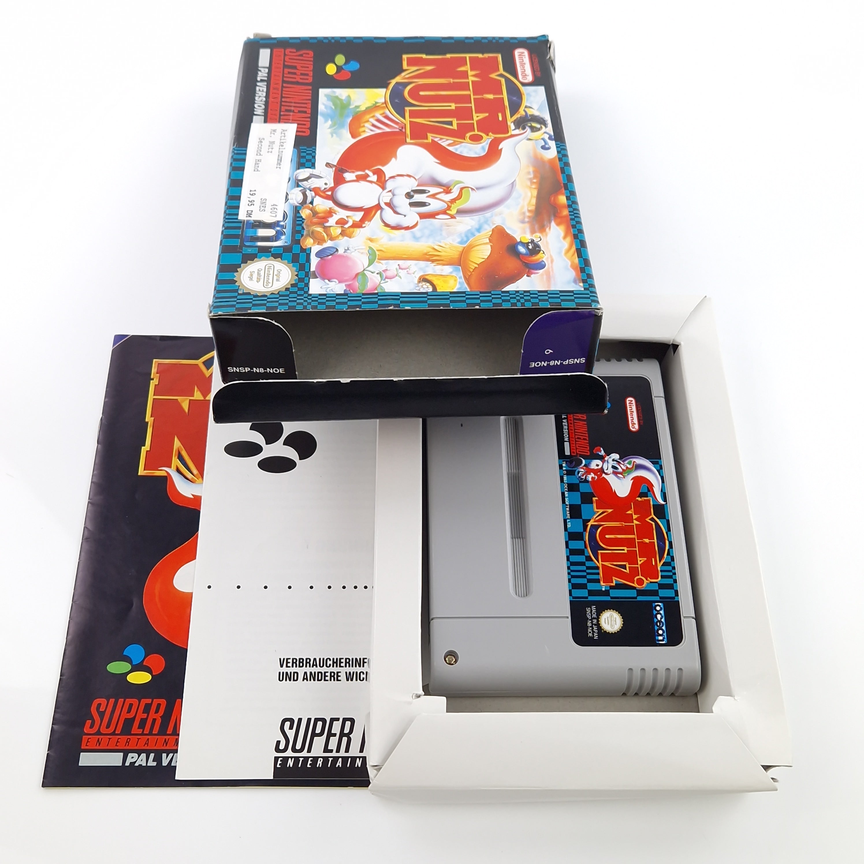 Super Nintendo Spiel – MR. Nutz SNES Modul OVP PAL