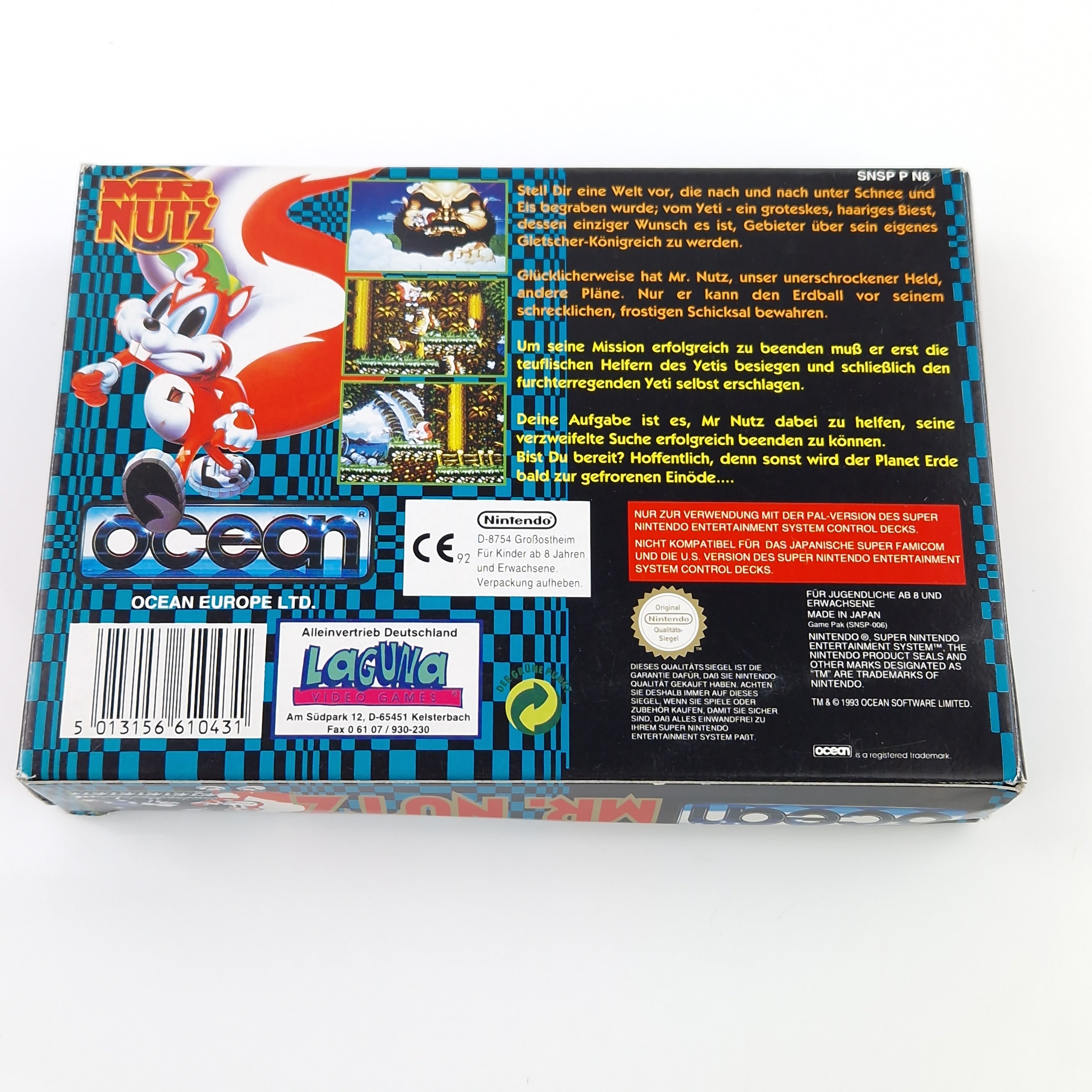 Super Nintendo Spiel – MR. Nutz SNES Modul OVP PAL