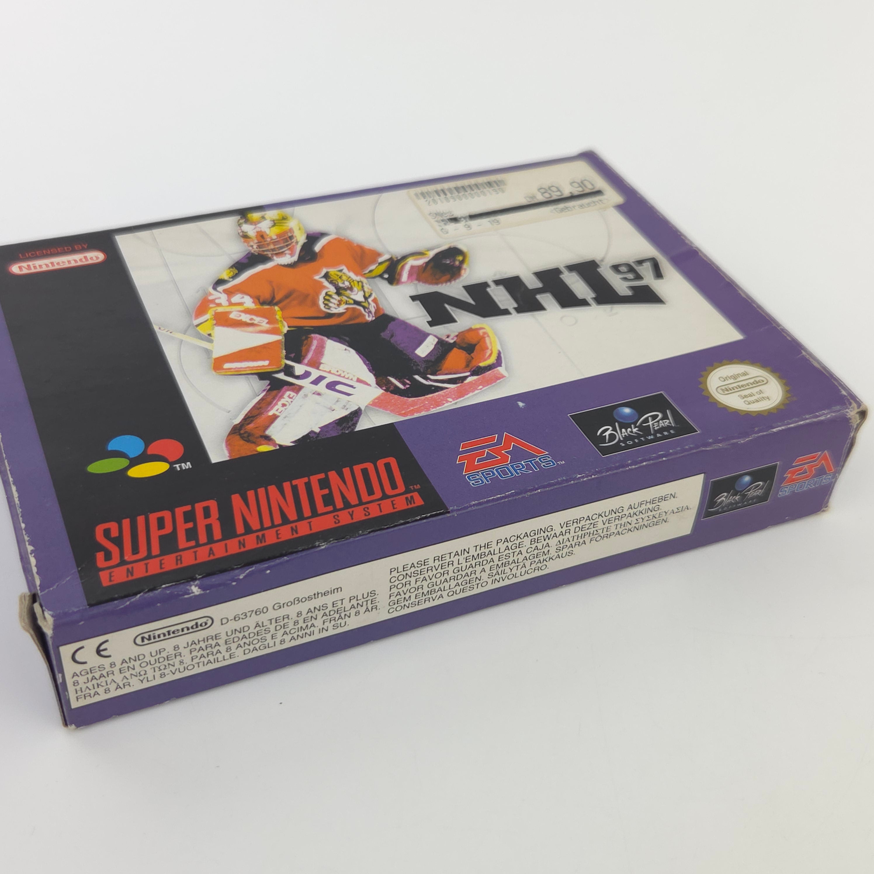 Super Nintendo Spiel NHL 97 SNES Modul Anleitung OVP PAL