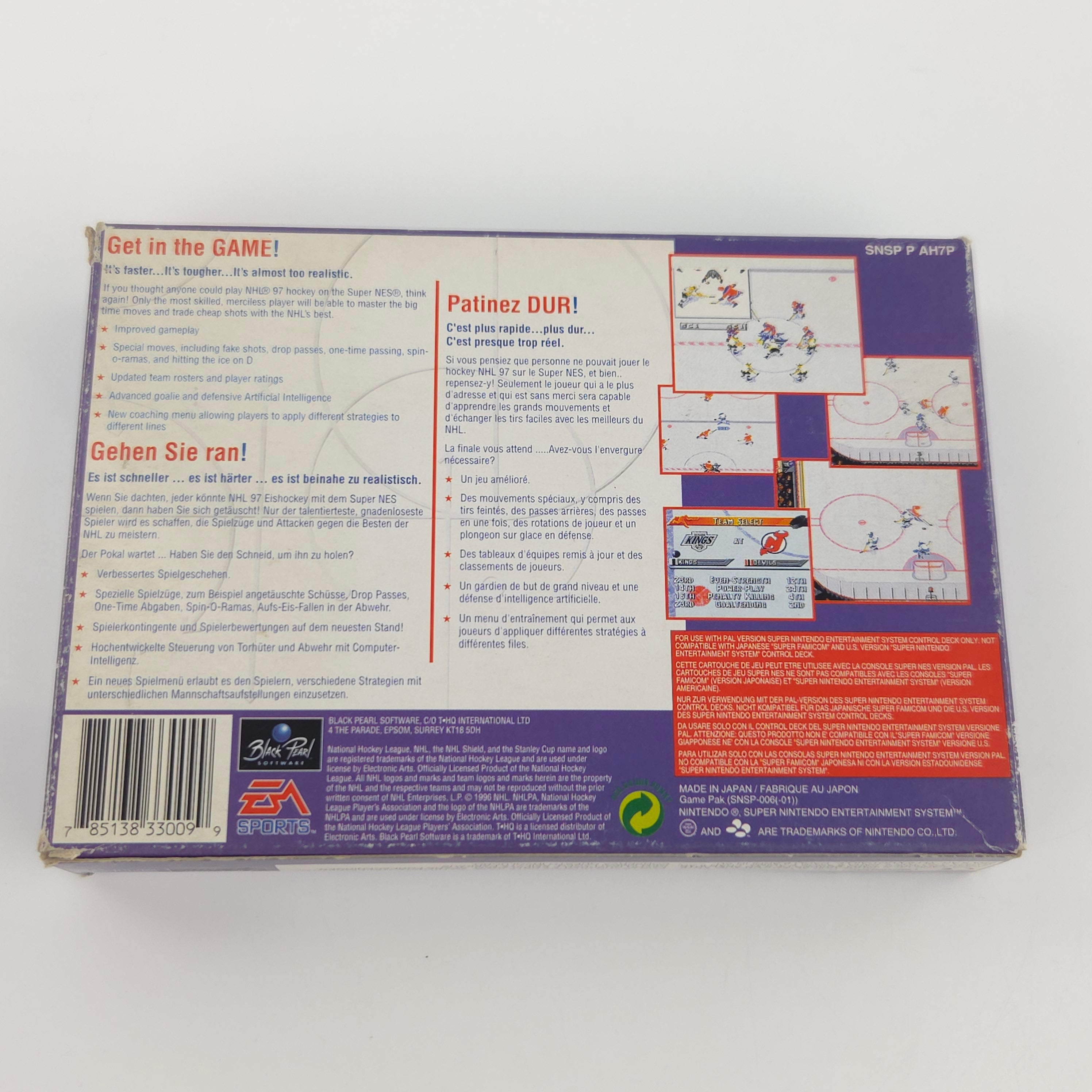 Super Nintendo Spiel NHL 97 SNES Modul Anleitung OVP PAL