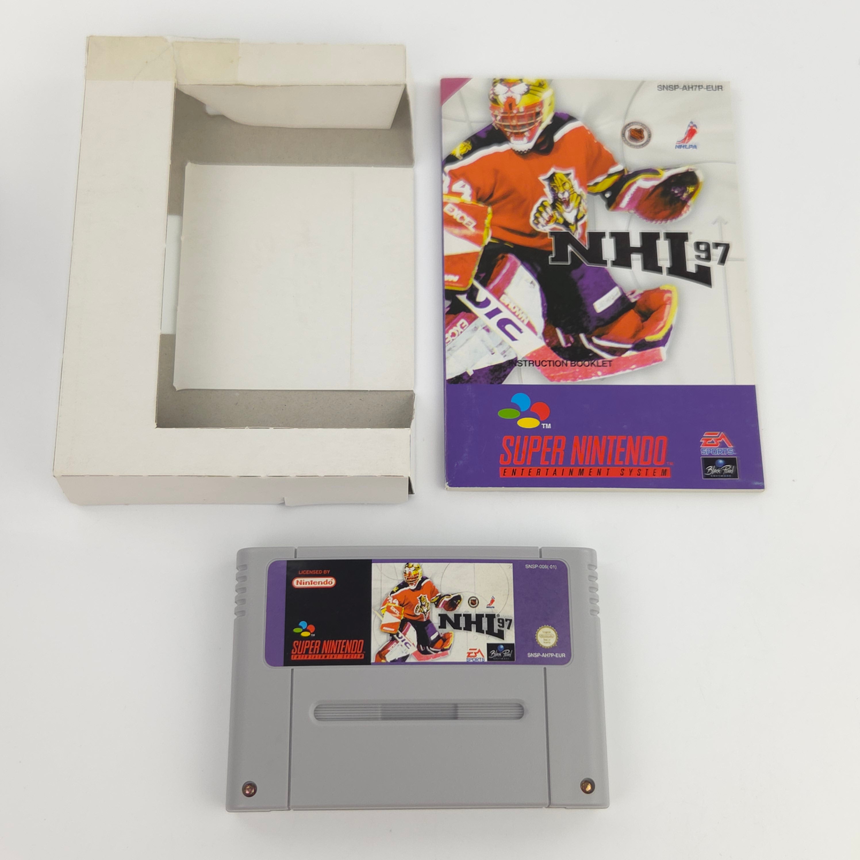 Super Nintendo Spiel NHL 97 SNES Modul Anleitung OVP PAL