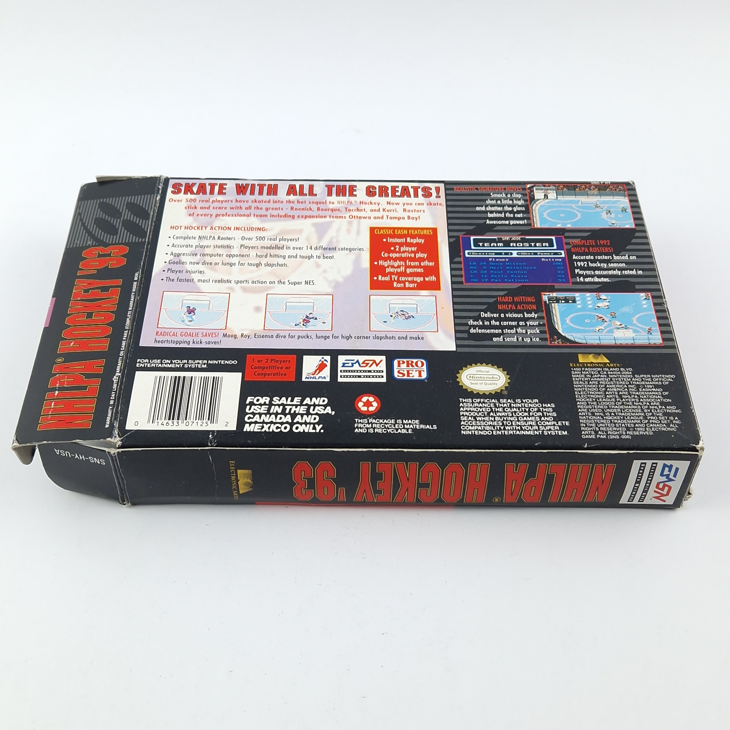 Super Nintendo Spiel – NHLPA Hockey 93 OVP Anleitung SNES