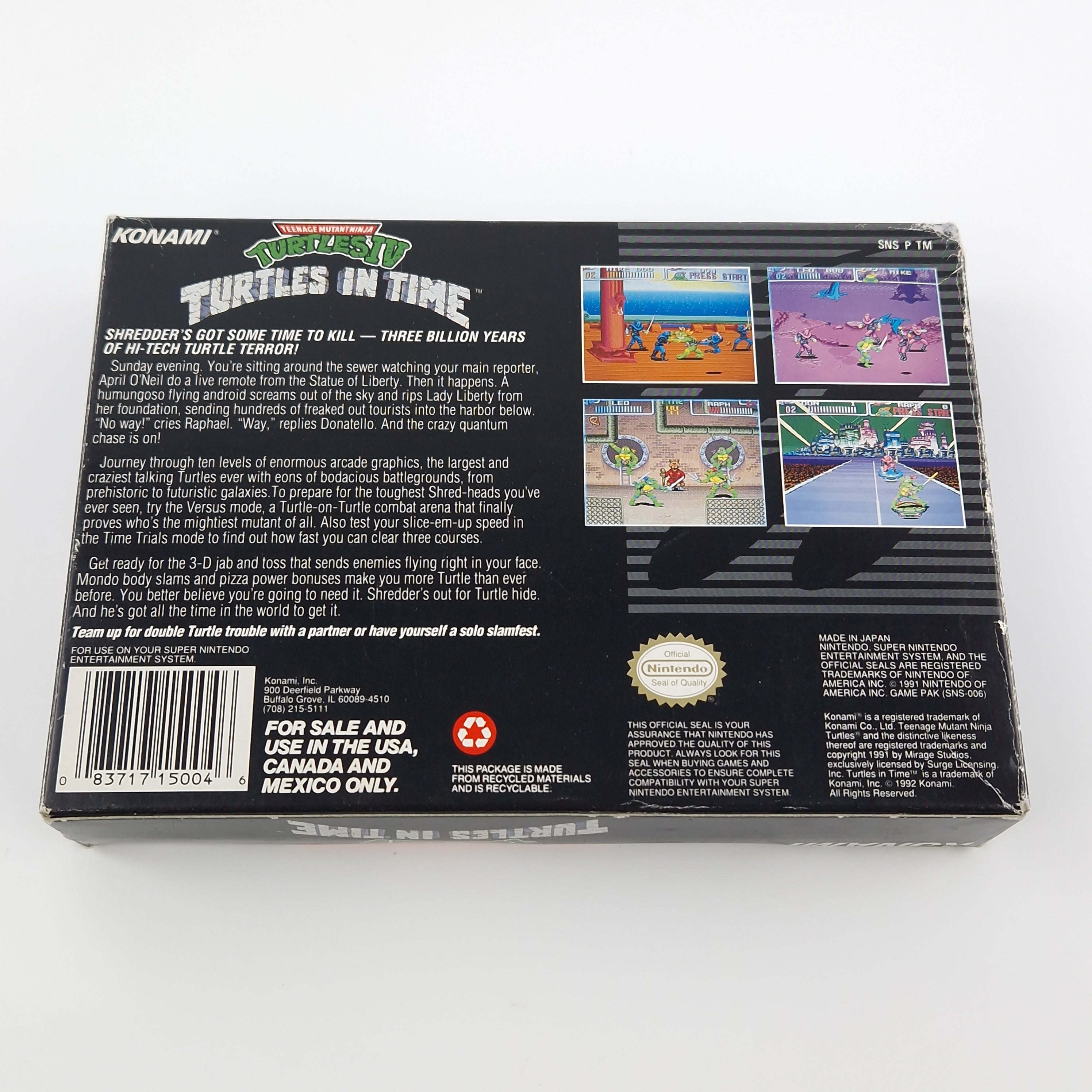 Super Nintendo Spiel – Ninja Turtles IV Turtles in Time OVP