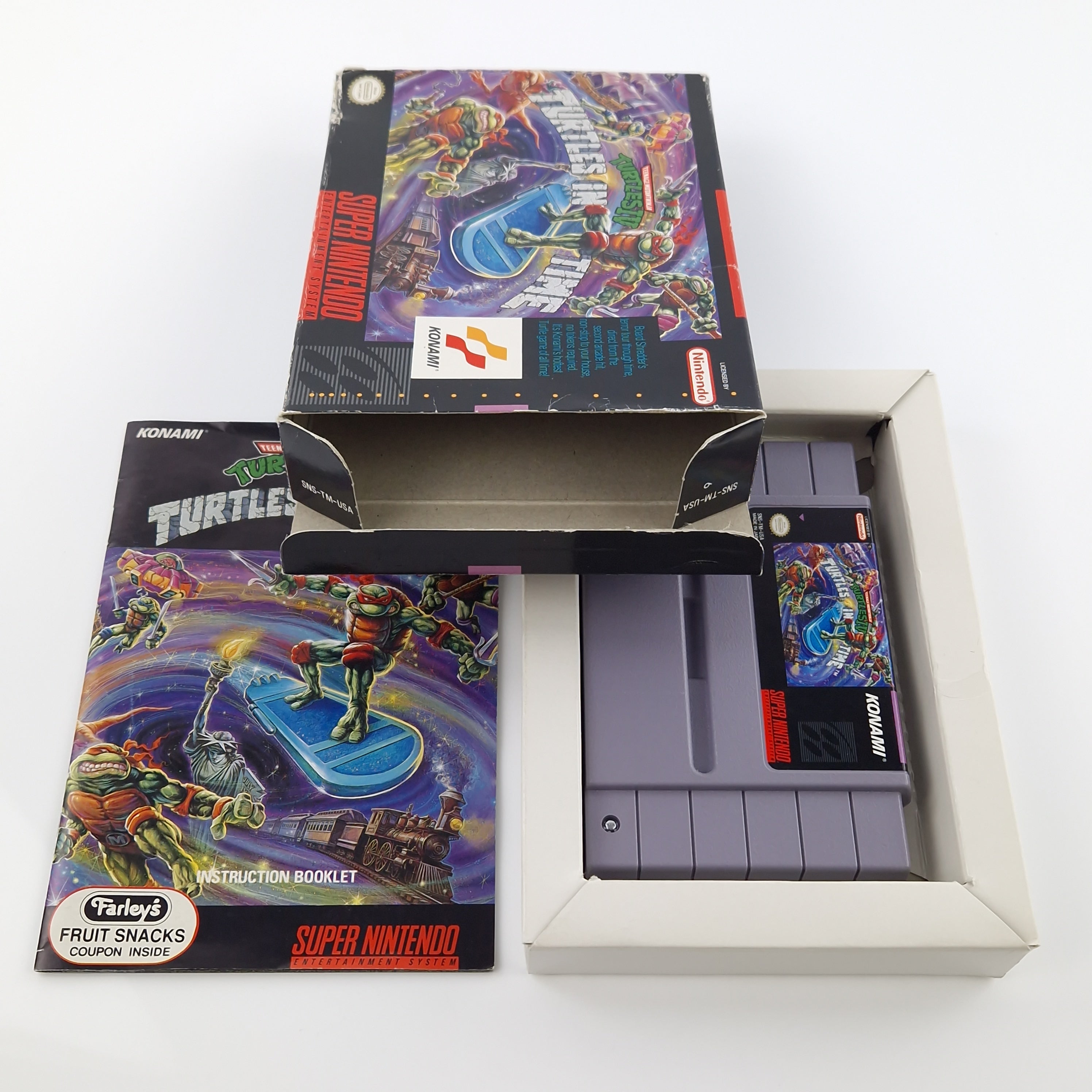 Super Nintendo Spiel – Ninja Turtles IV Turtles in Time OVP