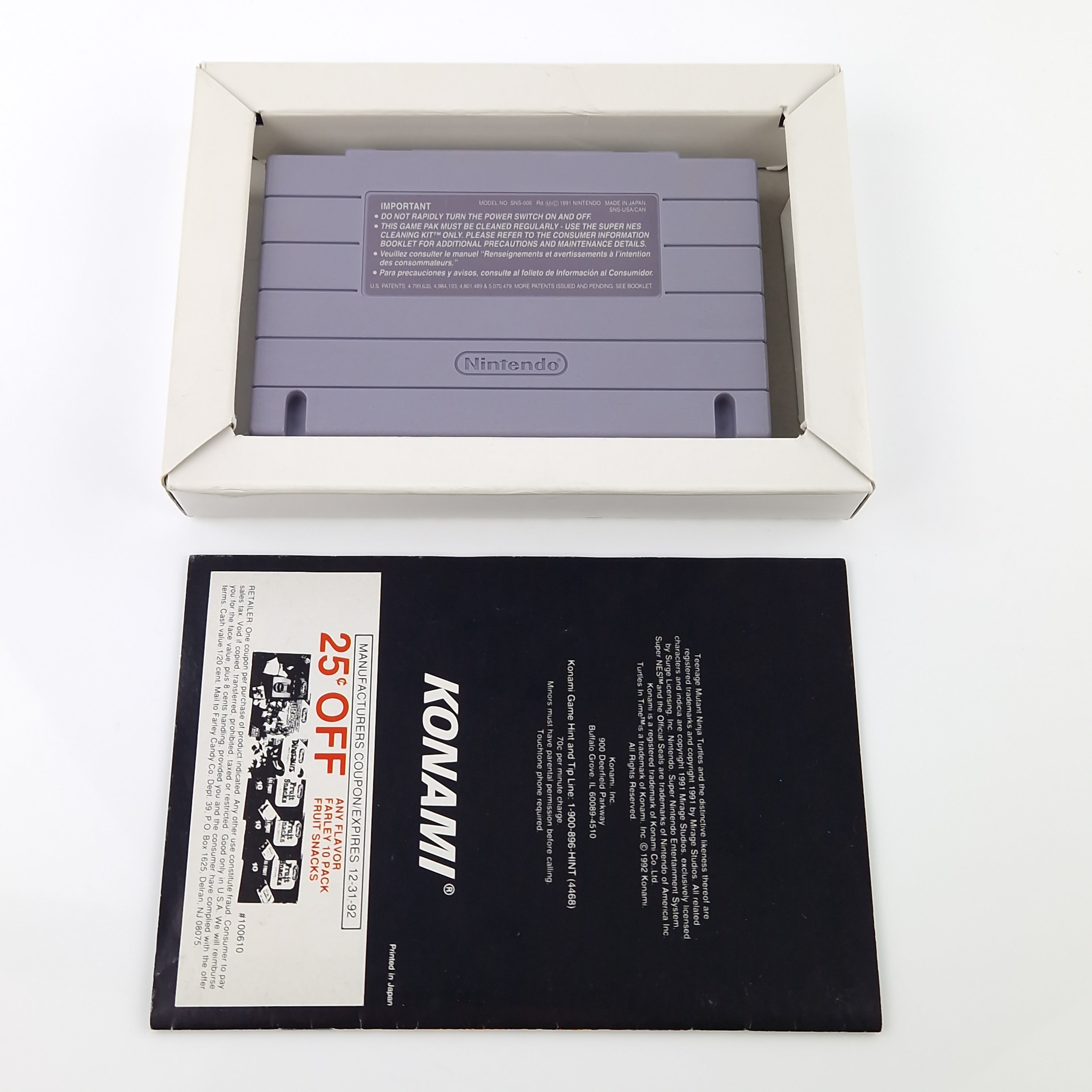 Super Nintendo Spiel – Ninja Turtles IV Turtles in Time OVP