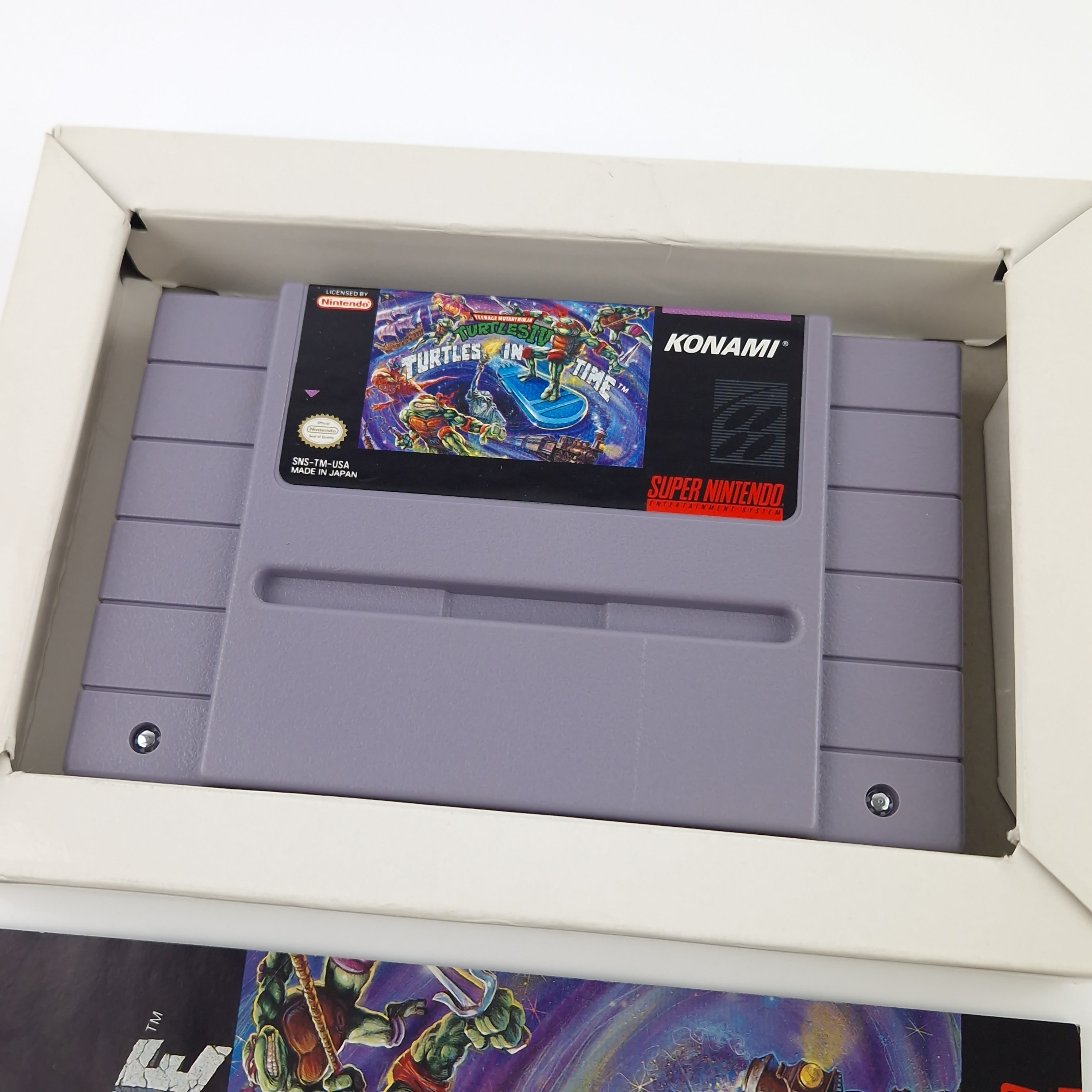 Super Nintendo Spiel – Ninja Turtles IV Turtles in Time OVP