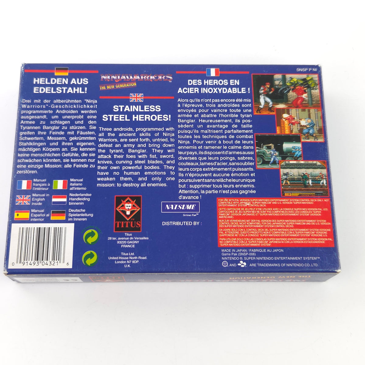 Super Nintendo Spiel Ninja Warriors OVP PAL EUR