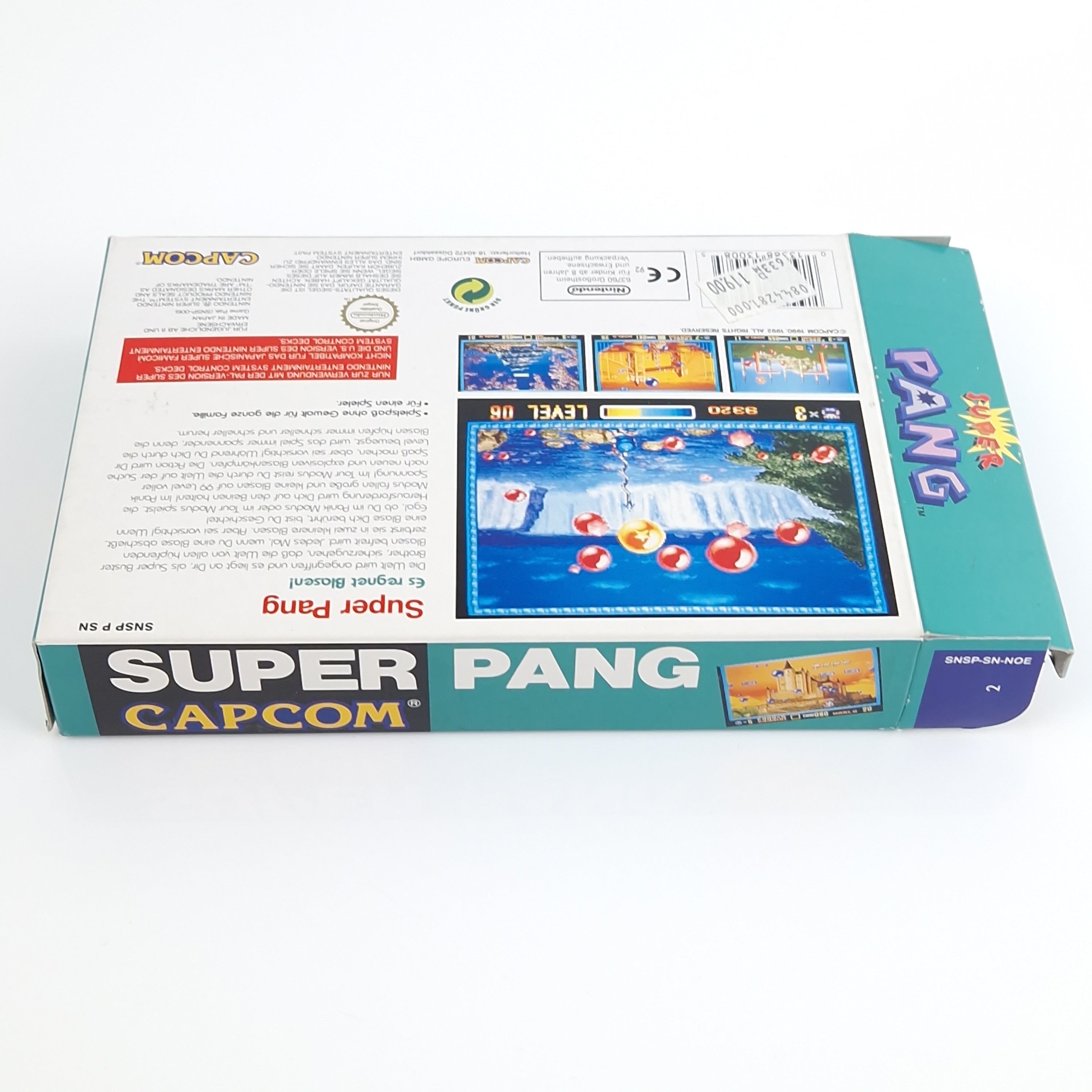 Super Nintendo Spiel – Super Pang OVP CIB PAL NOE