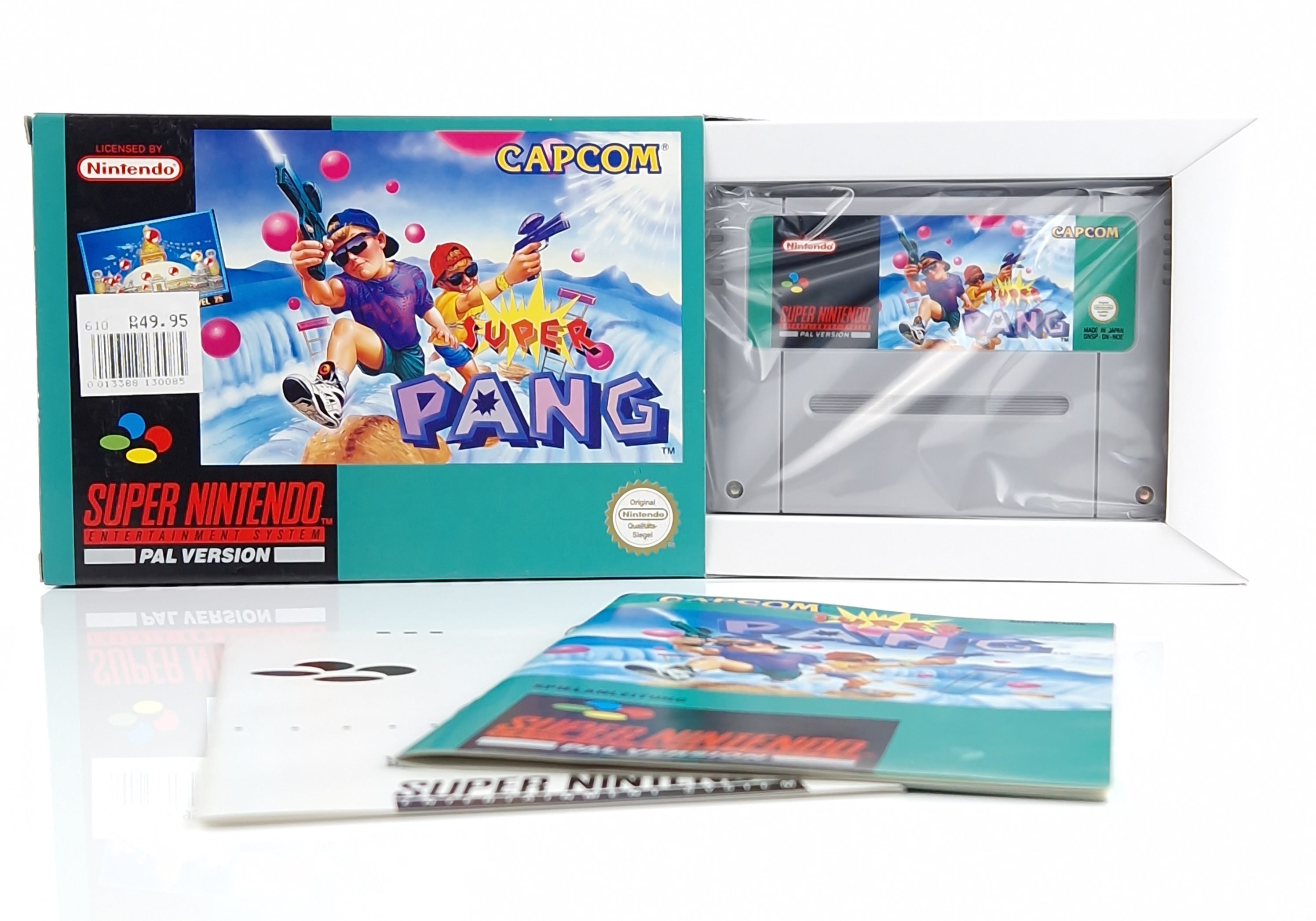 Super Nintendo Spiel – Super Pang OVP CIB PAL NOE