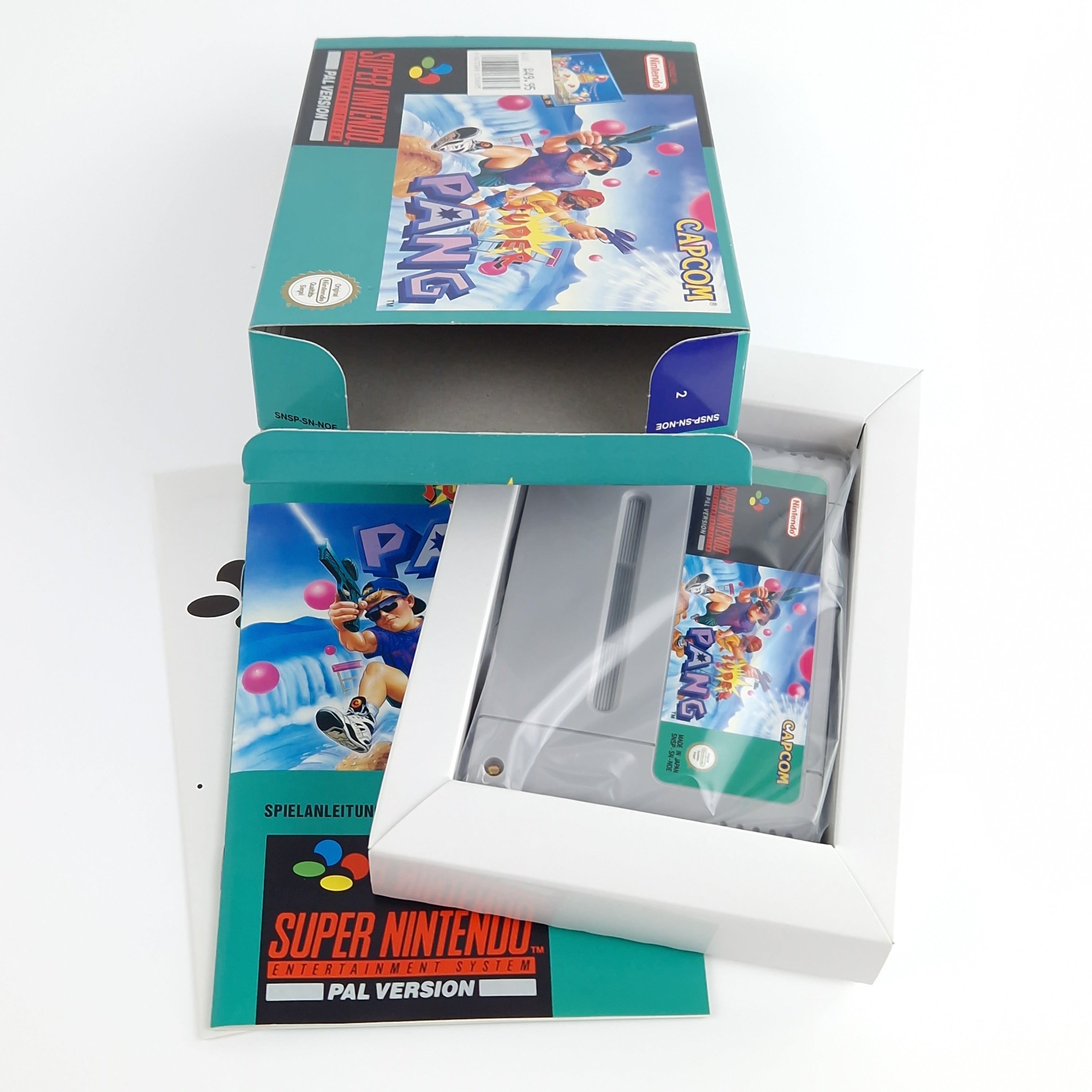 Super Nintendo Spiel – Super Pang OVP CIB PAL NOE