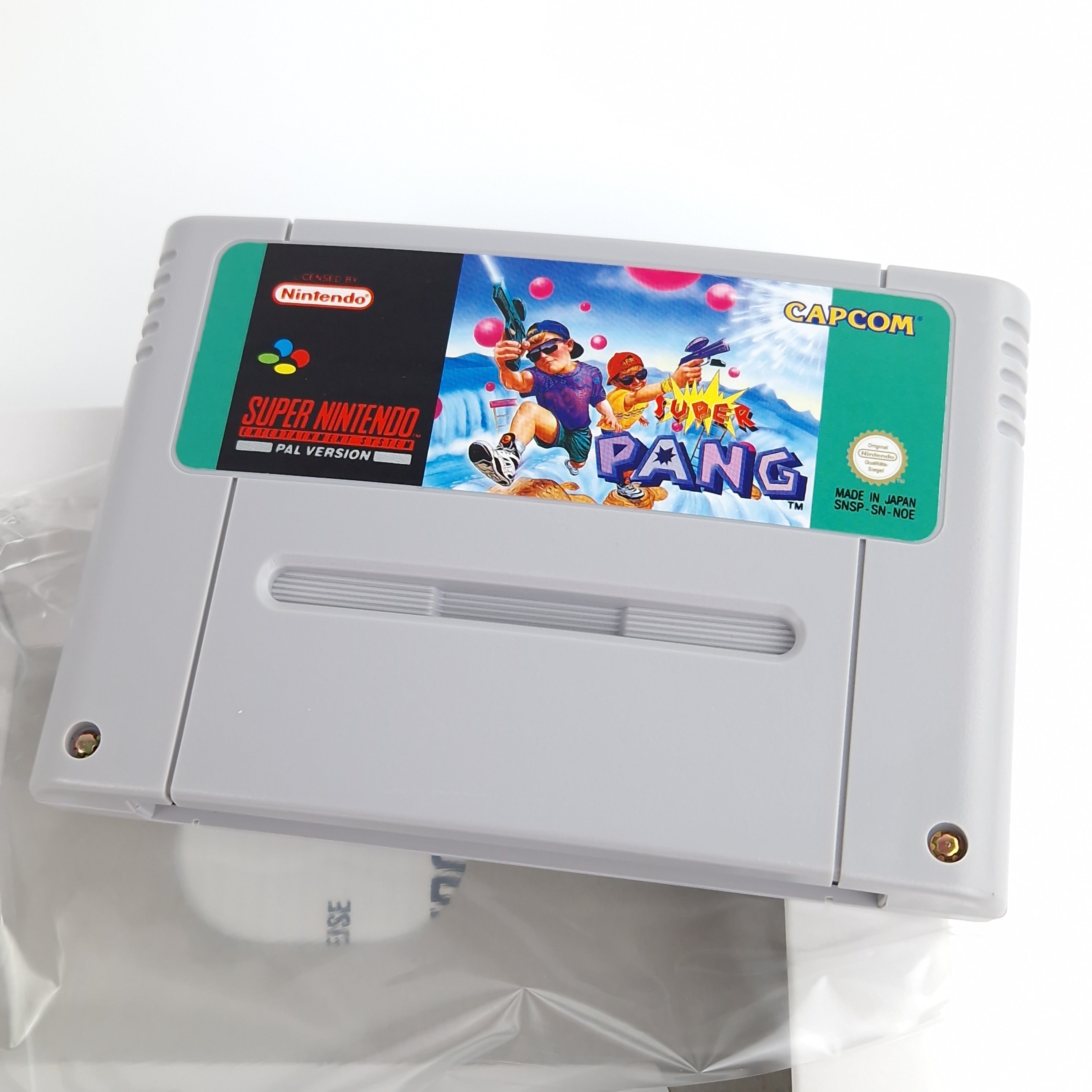 Super Nintendo Spiel – Super Pang OVP CIB PAL NOE