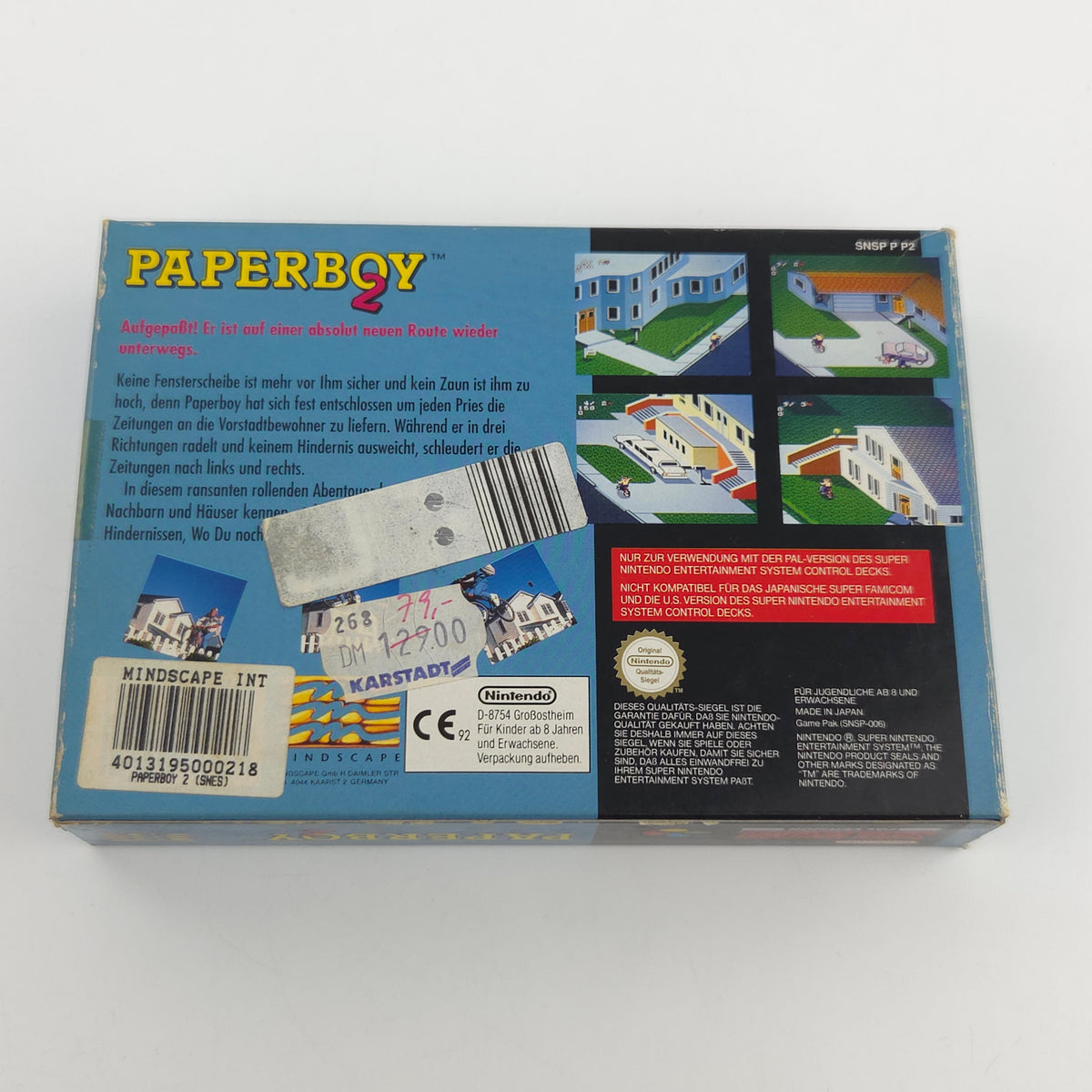 Super Nintendo Spiel Paperboy 2 OVP PAL DE
