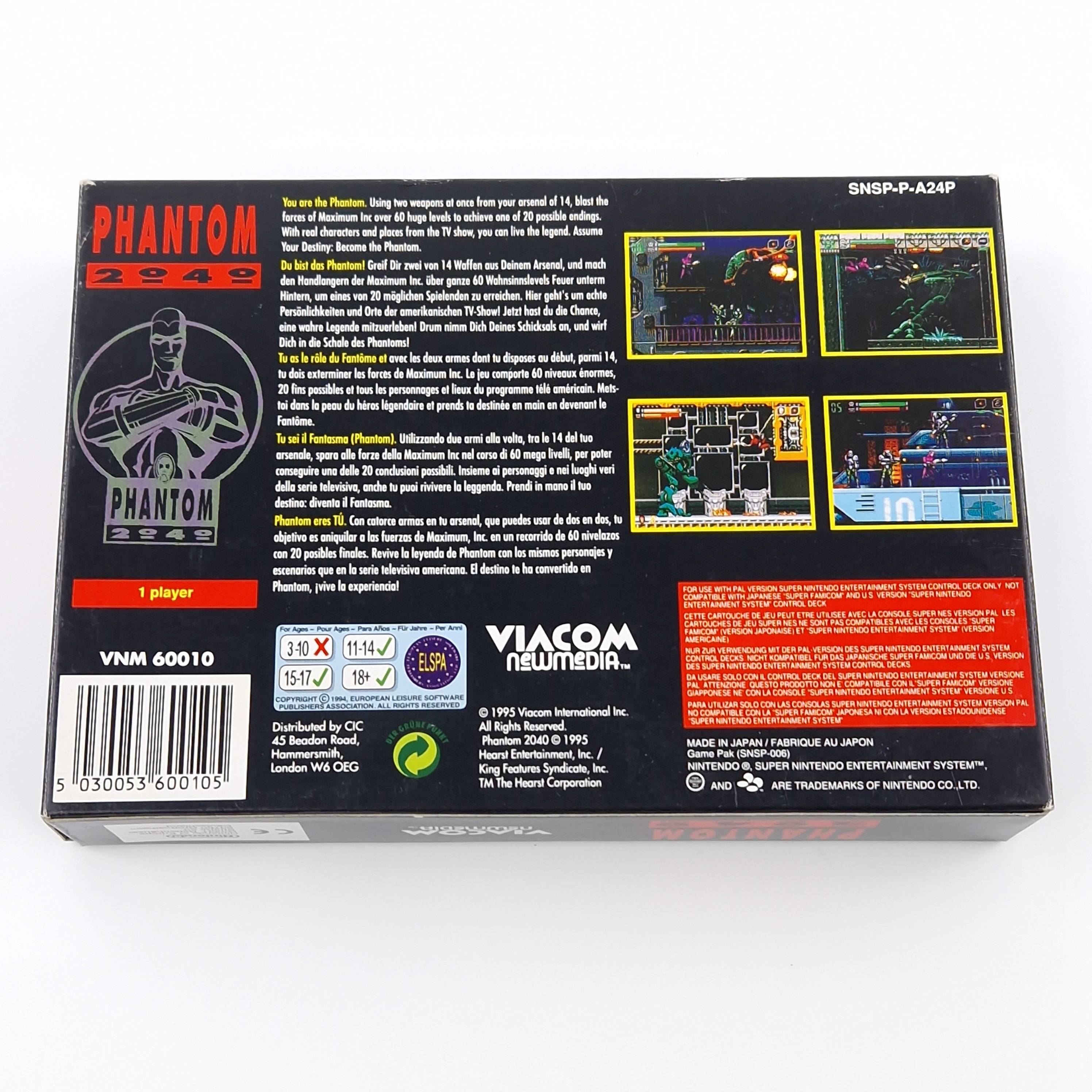 Super Nintendo Spiel – Phantom 2040 SNES OVP PAL