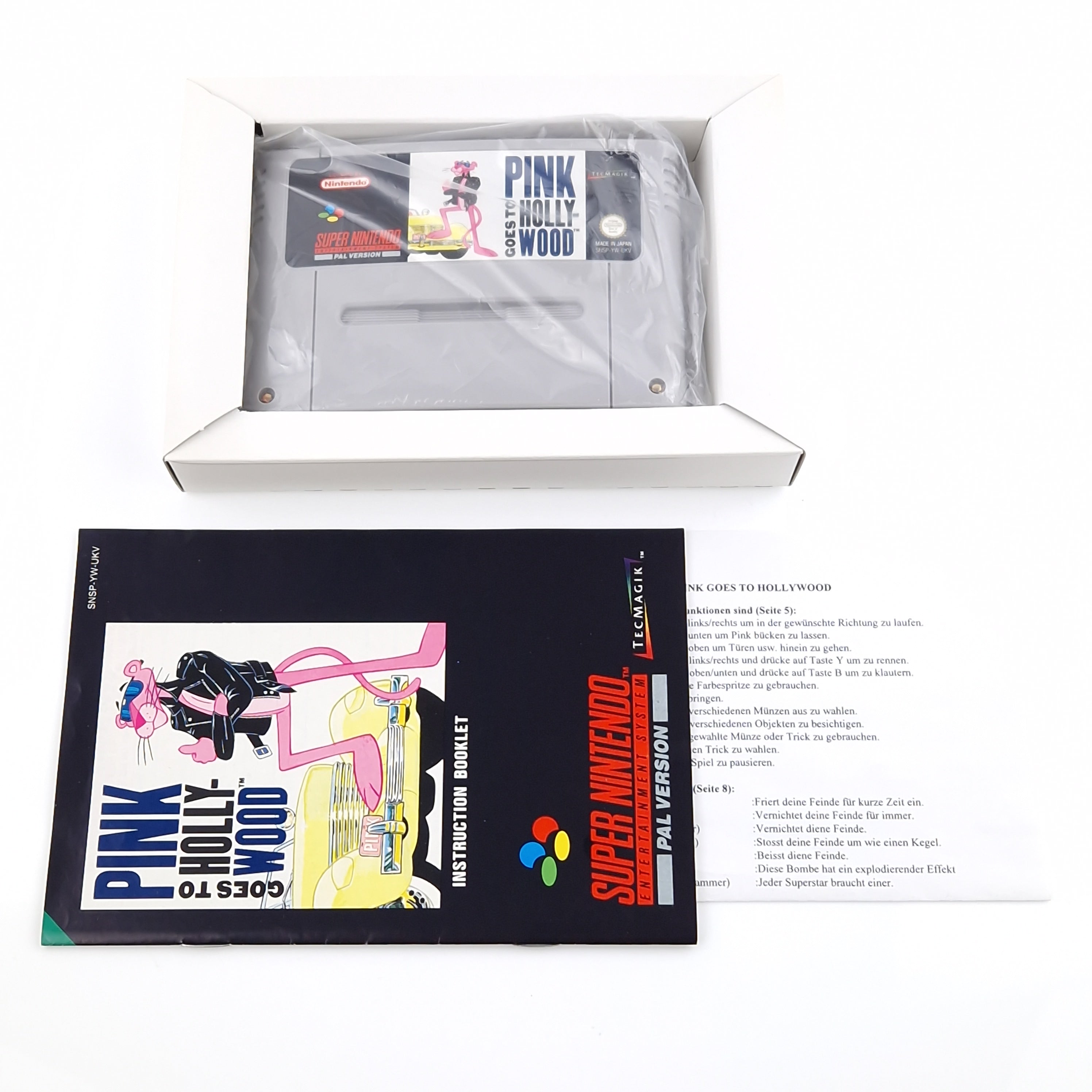 Super Nintendo Spiel – Pink Goes to Hollywood SNES PAL OVP