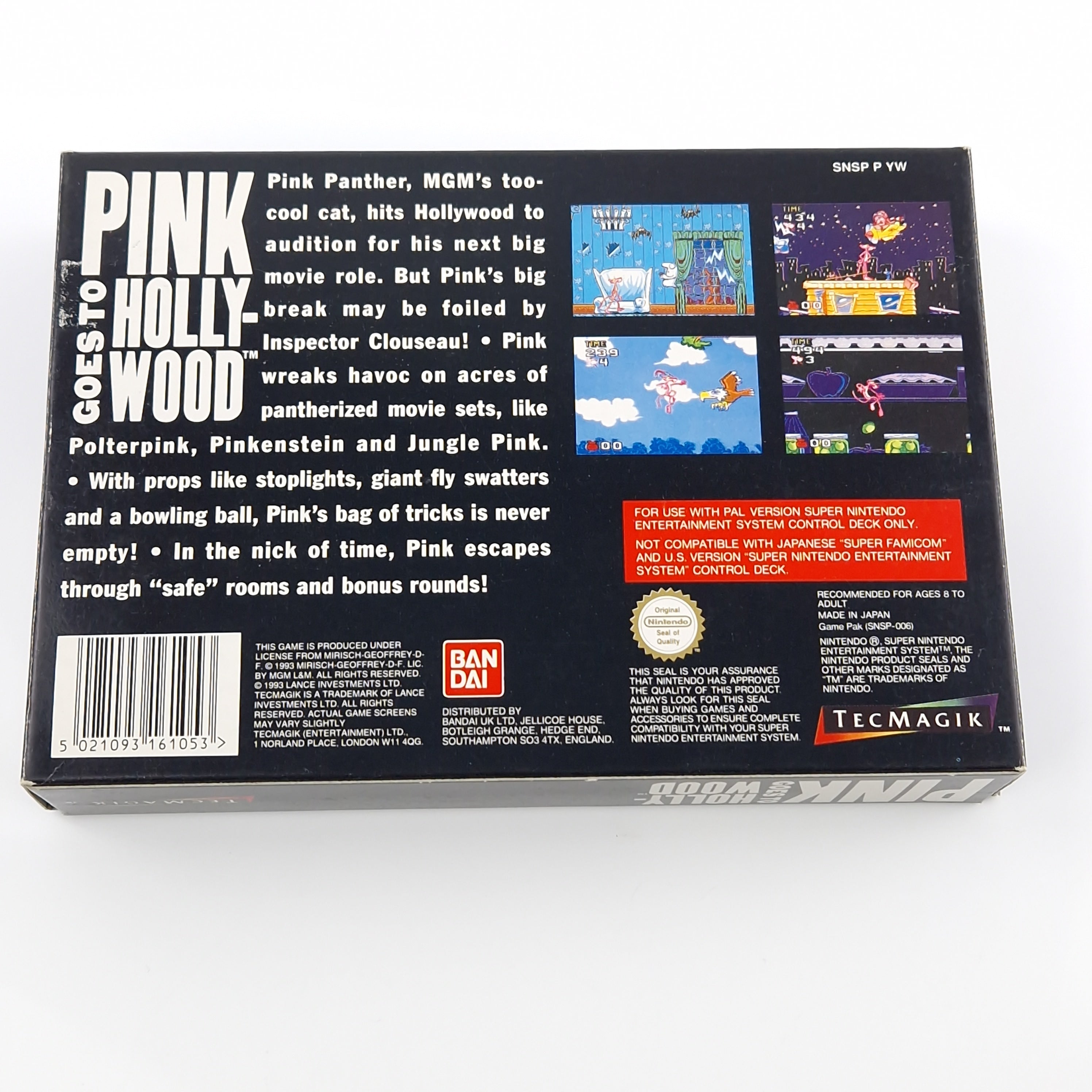 Super Nintendo Spiel – Pink Goes to Hollywood SNES PAL OVP